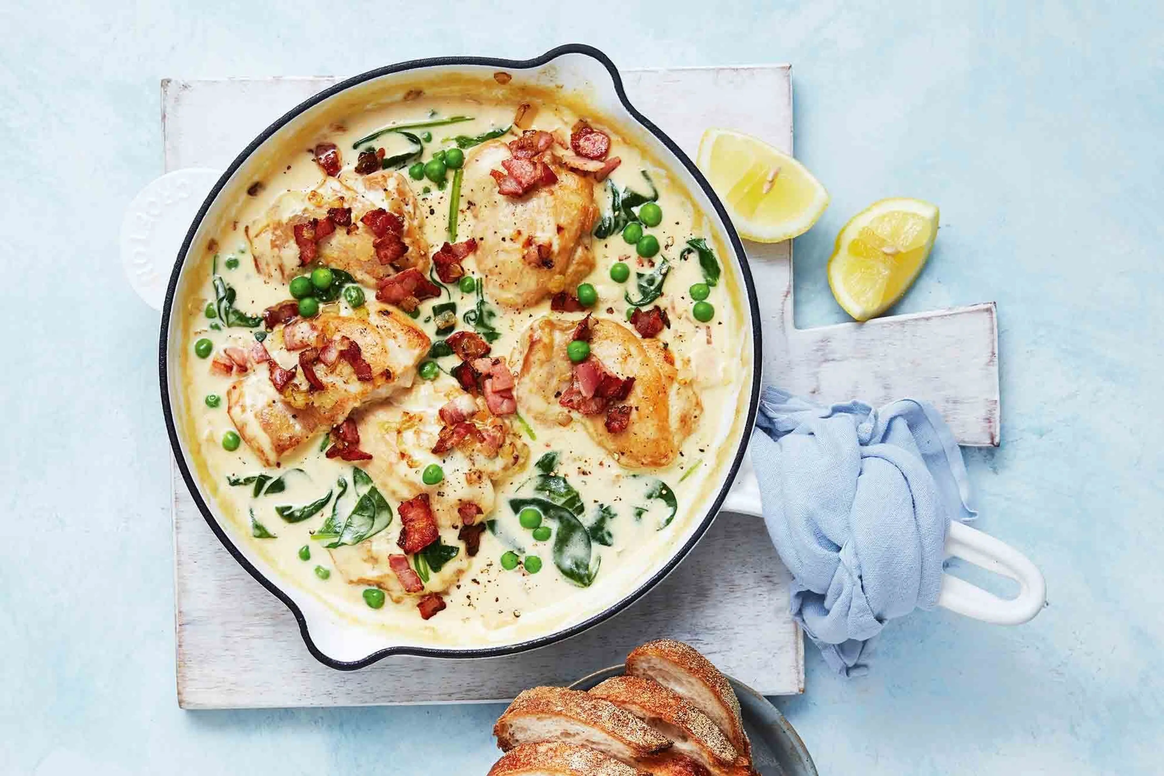 One-pan creamy chicken and bacon recipe