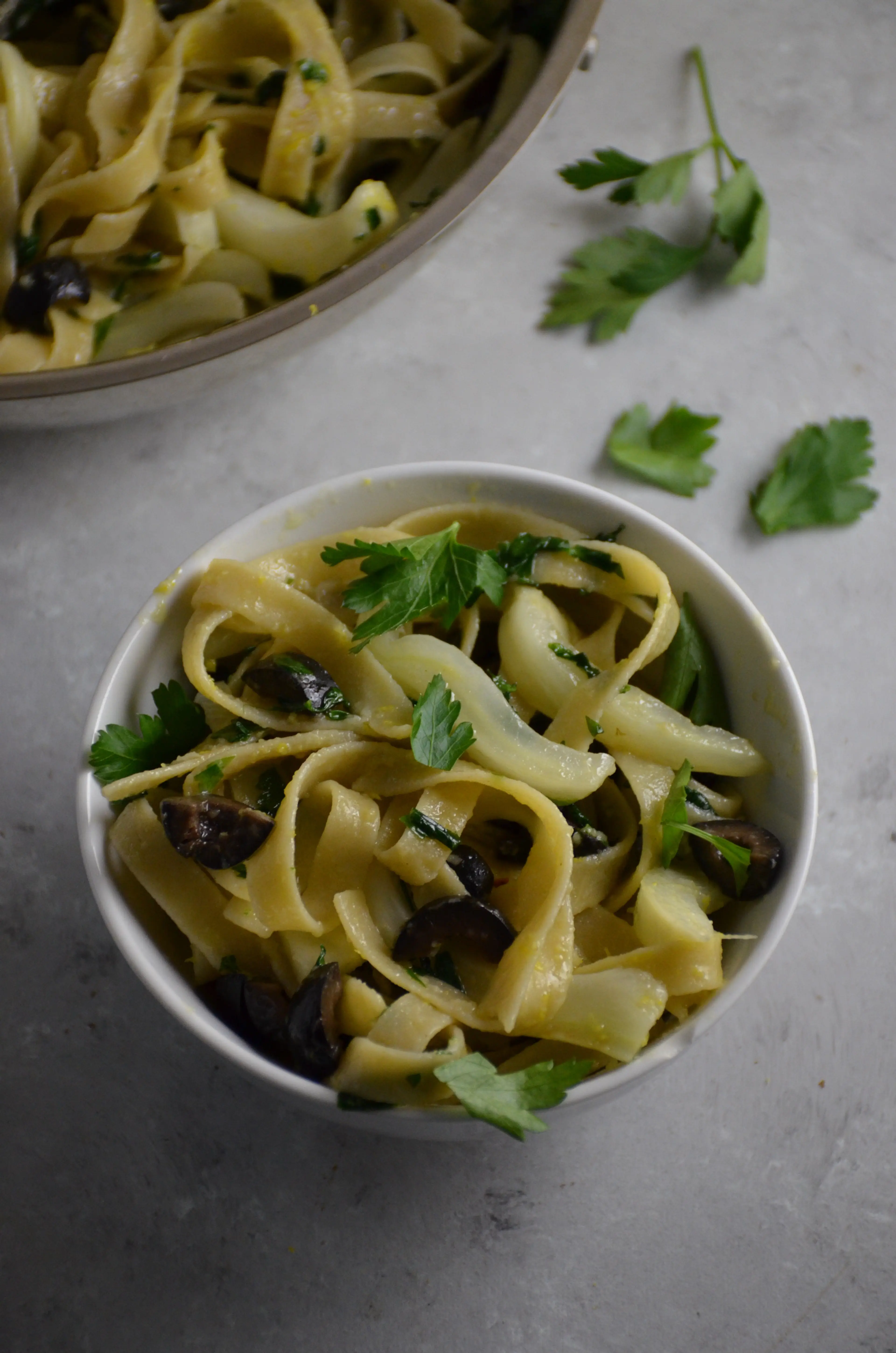 Pasta with Fennel, Parsley and Olives