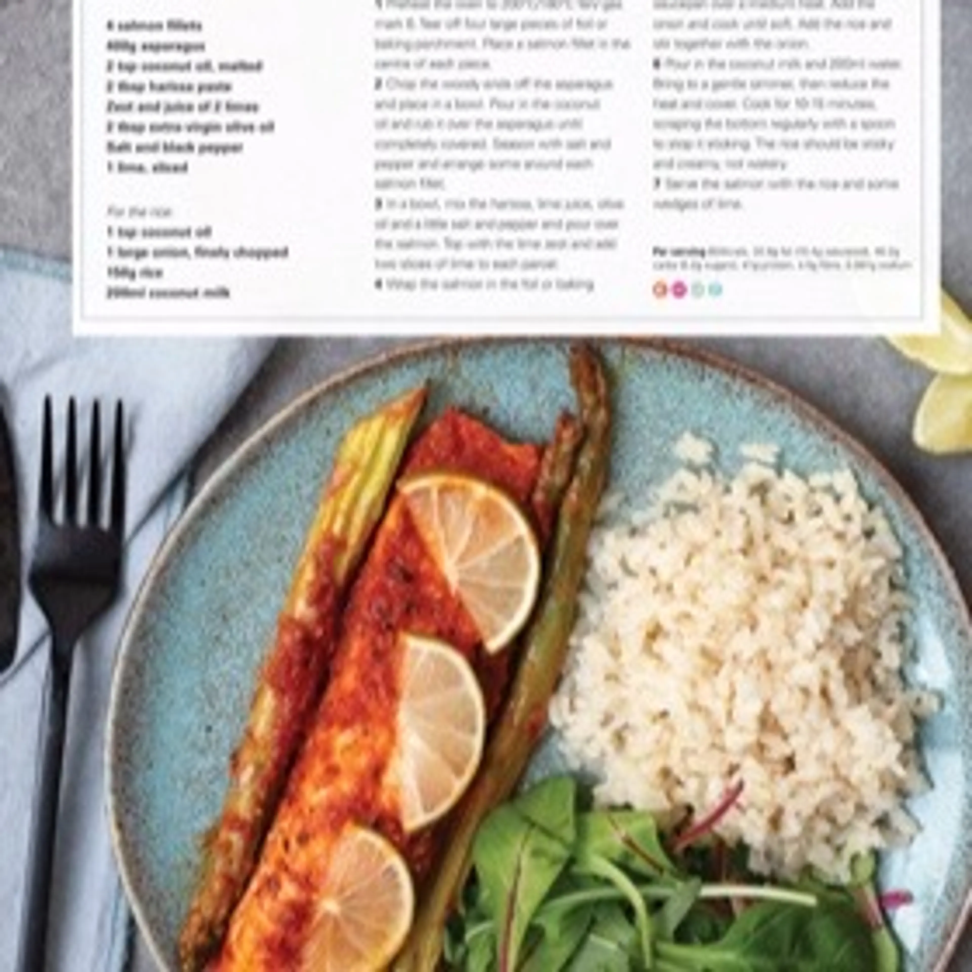 HARISSA SALMON PARCELS WITH COCONUT RICE