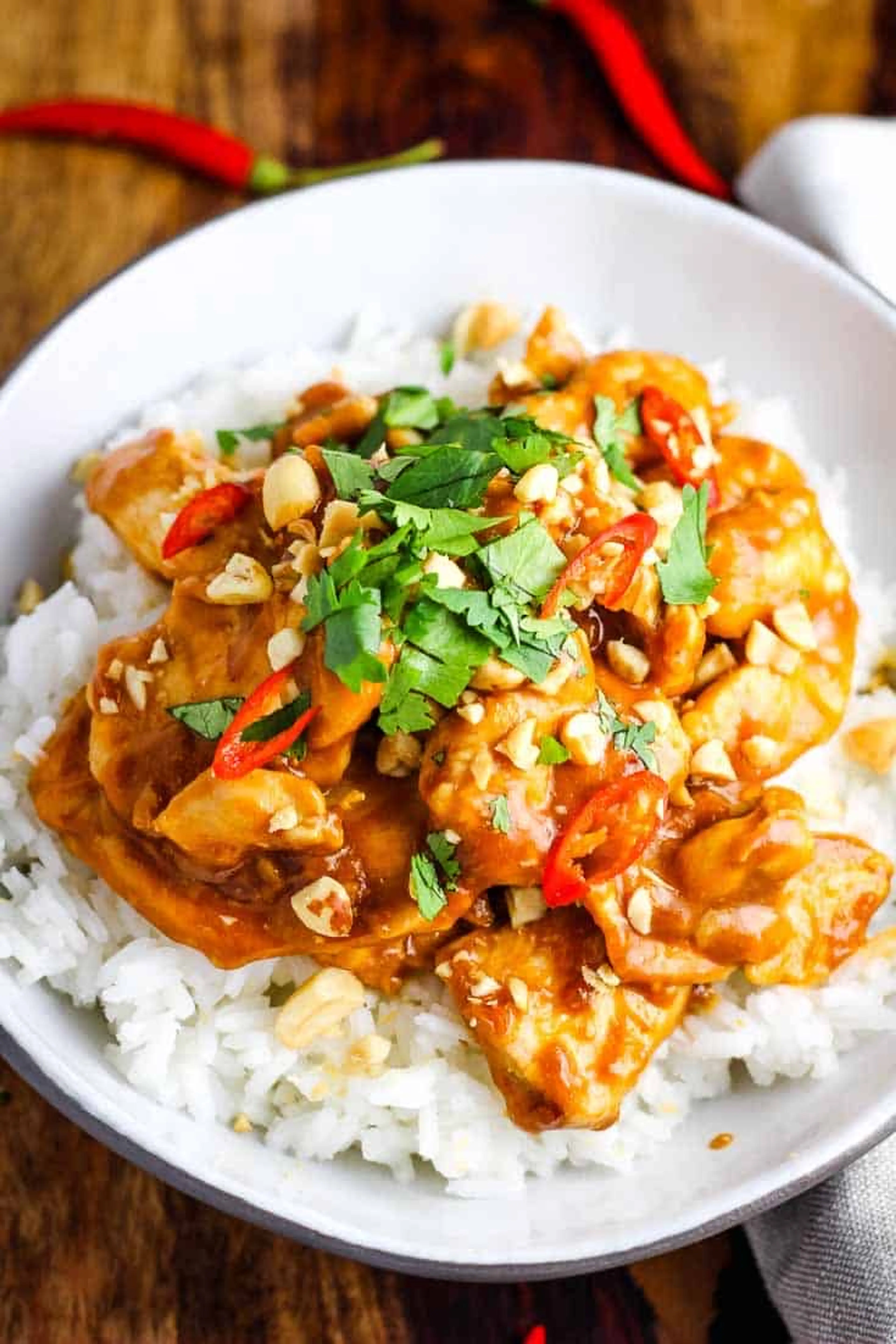 Chicken Satay Rice Bowls