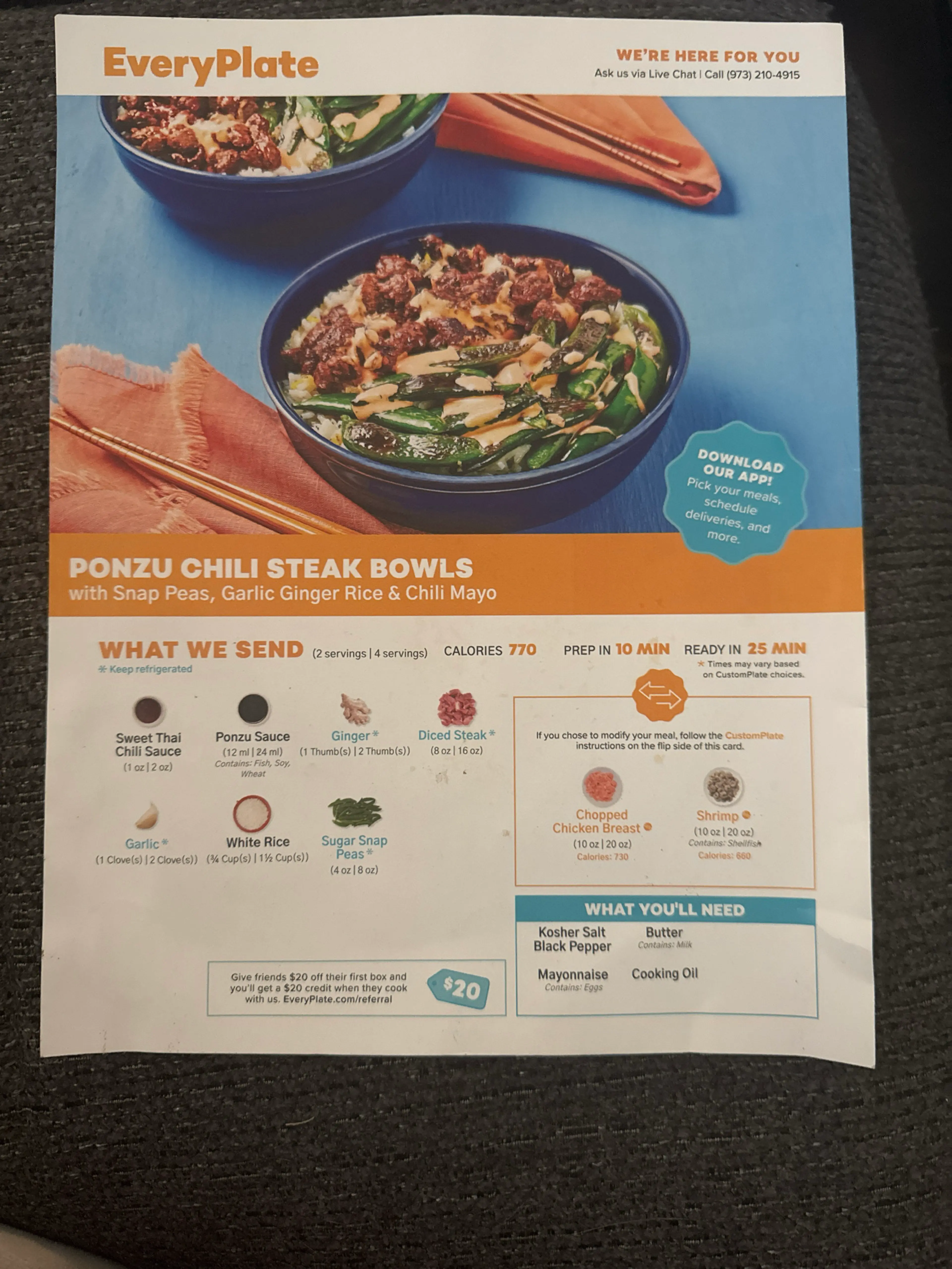 Ponzu Chili Steak Bowls