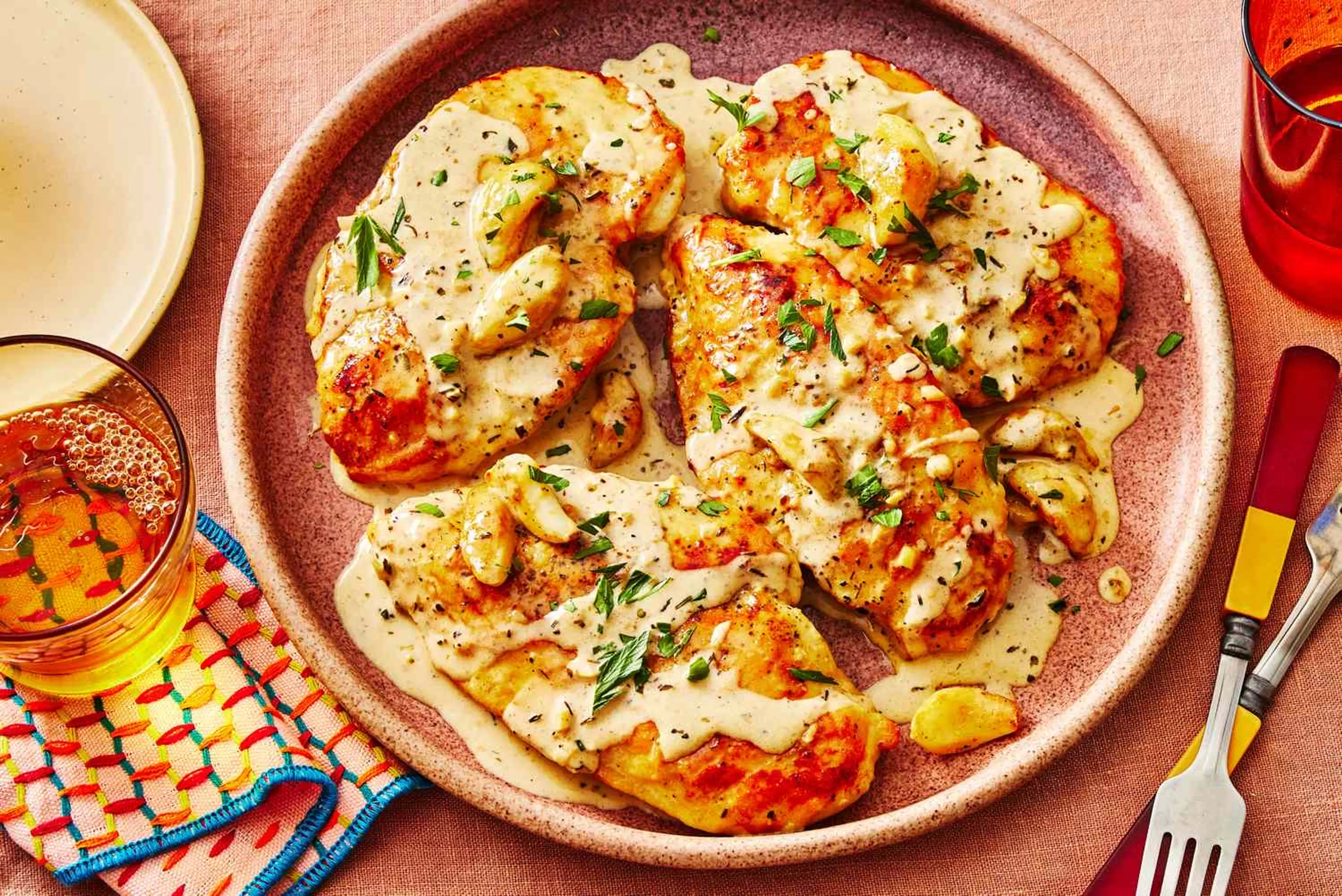 One-Pan Creamy Garlic Chicken