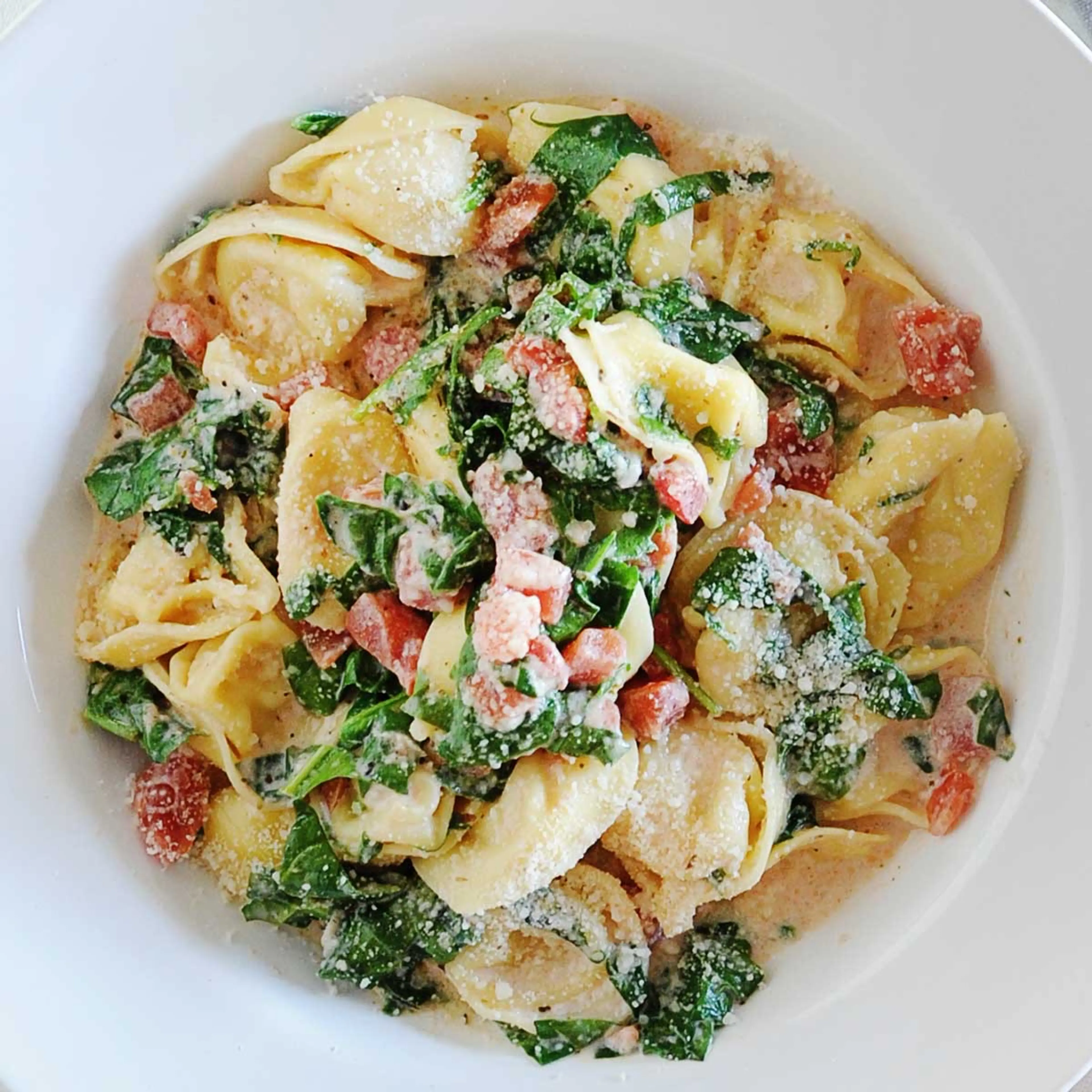 Skillet Spinach Tortellini