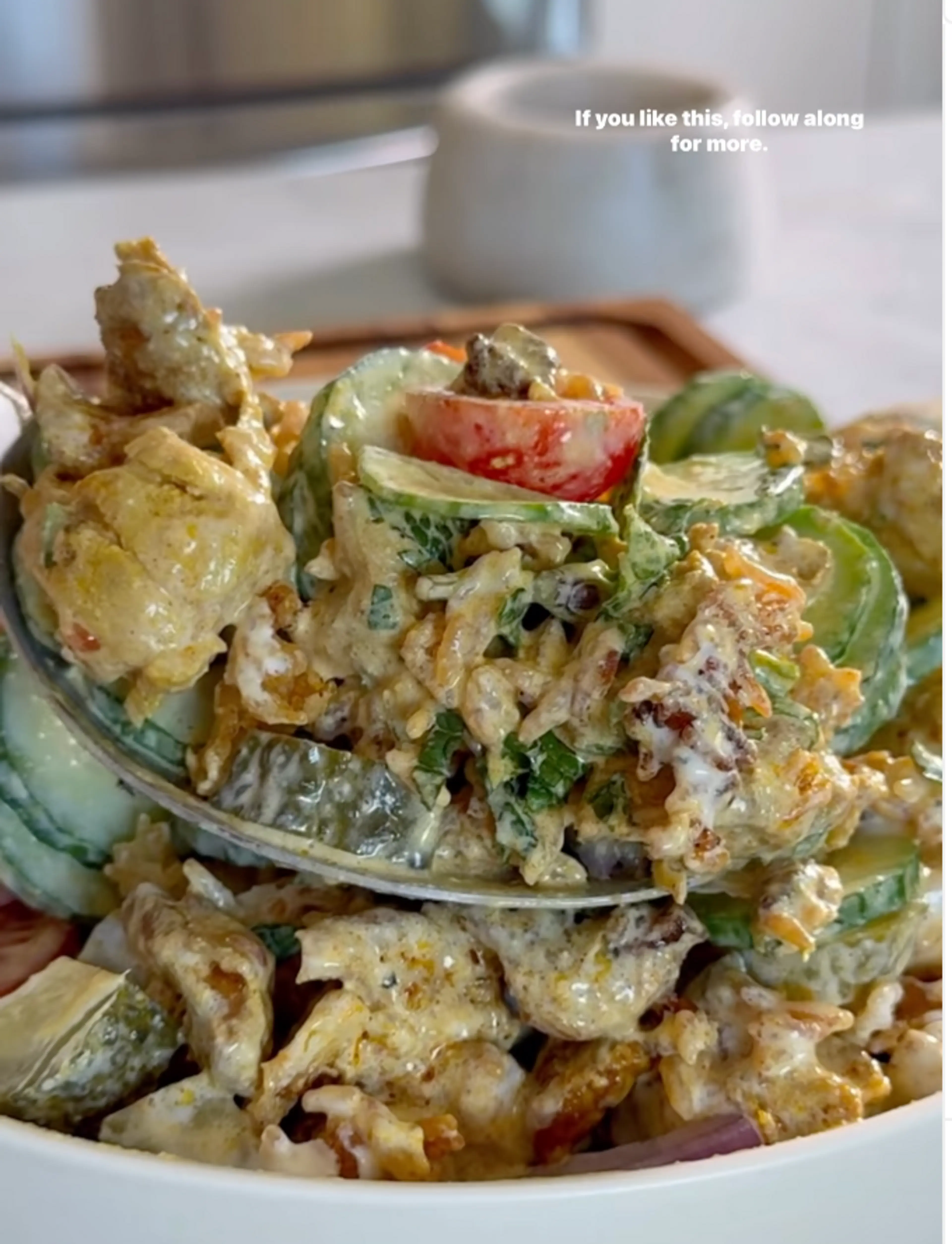 CHICKEN SHAWARMA CRISPY RICE SALAD