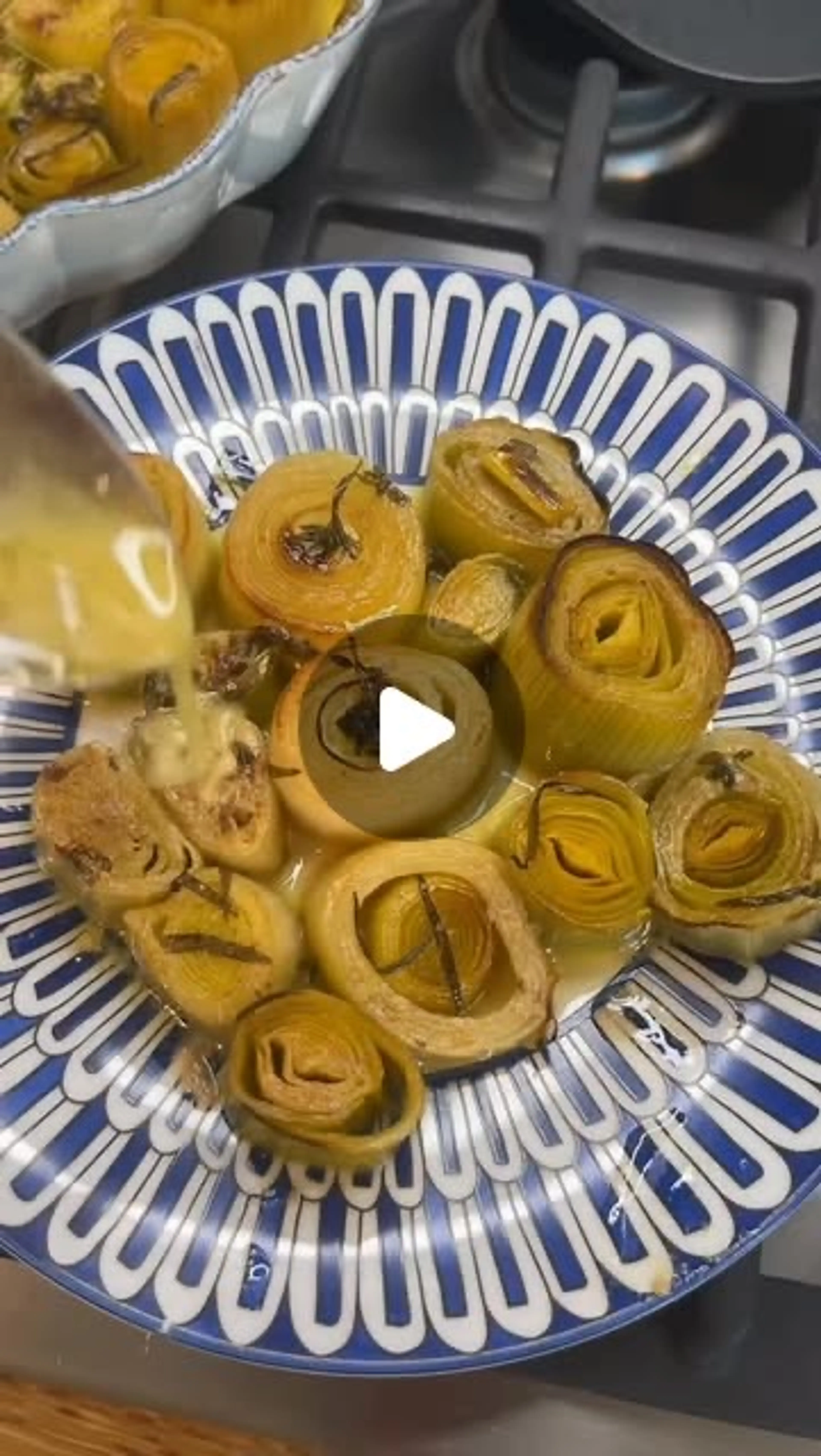 Baked Leek In White Wine