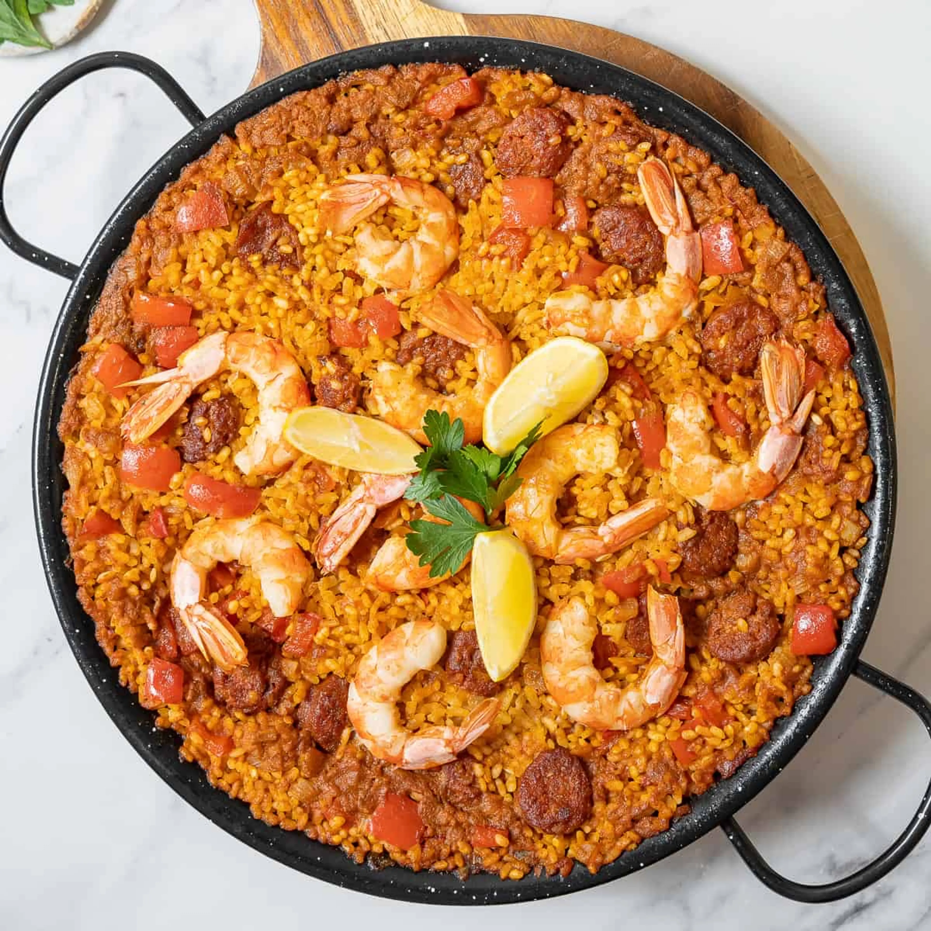 Prawn and Chorizo Paella Recipe