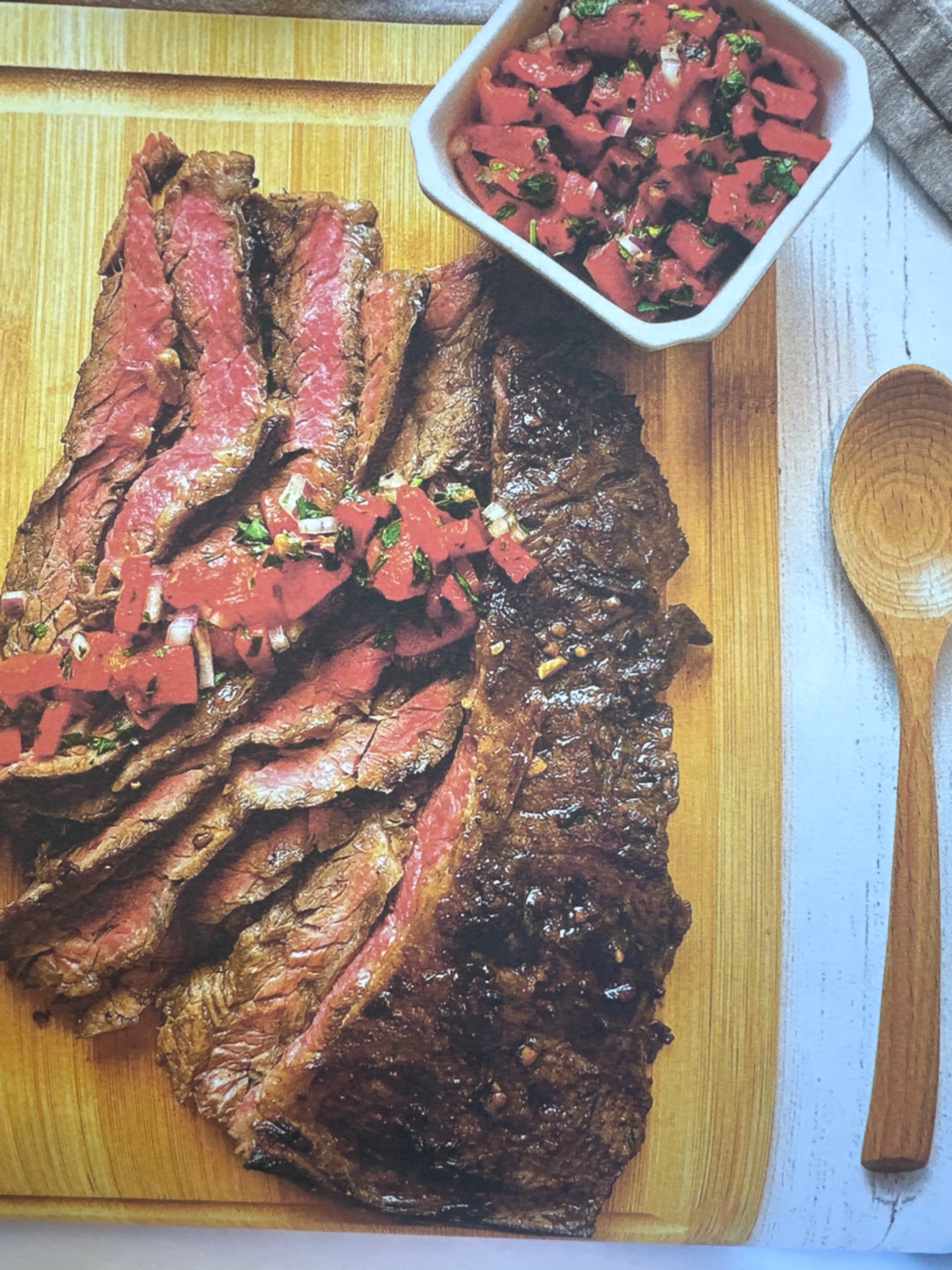 Skirt Steak with Roasted Red Pepper Relish