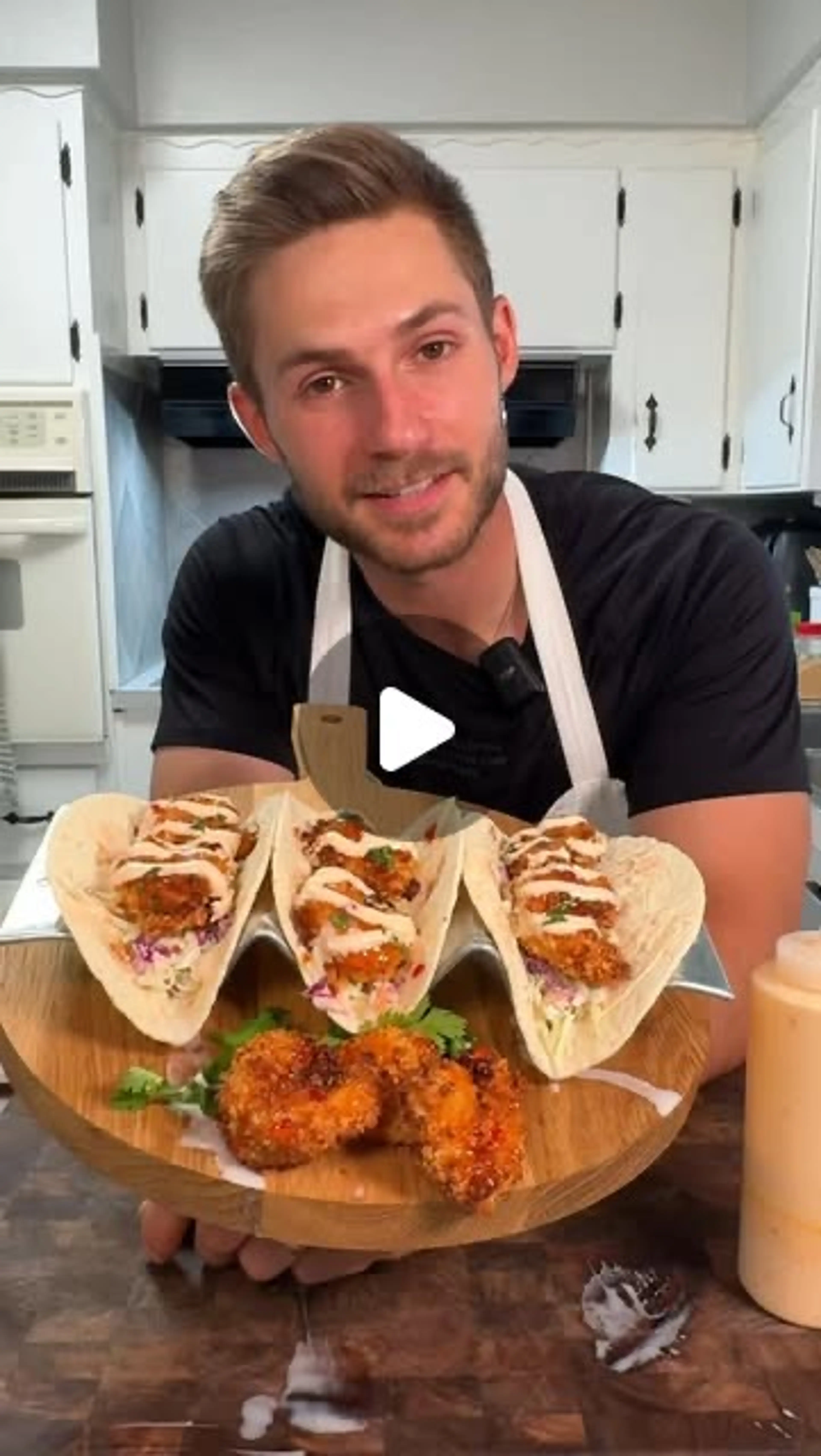 These High Protein Bang Bang Shrimp Tacos Are