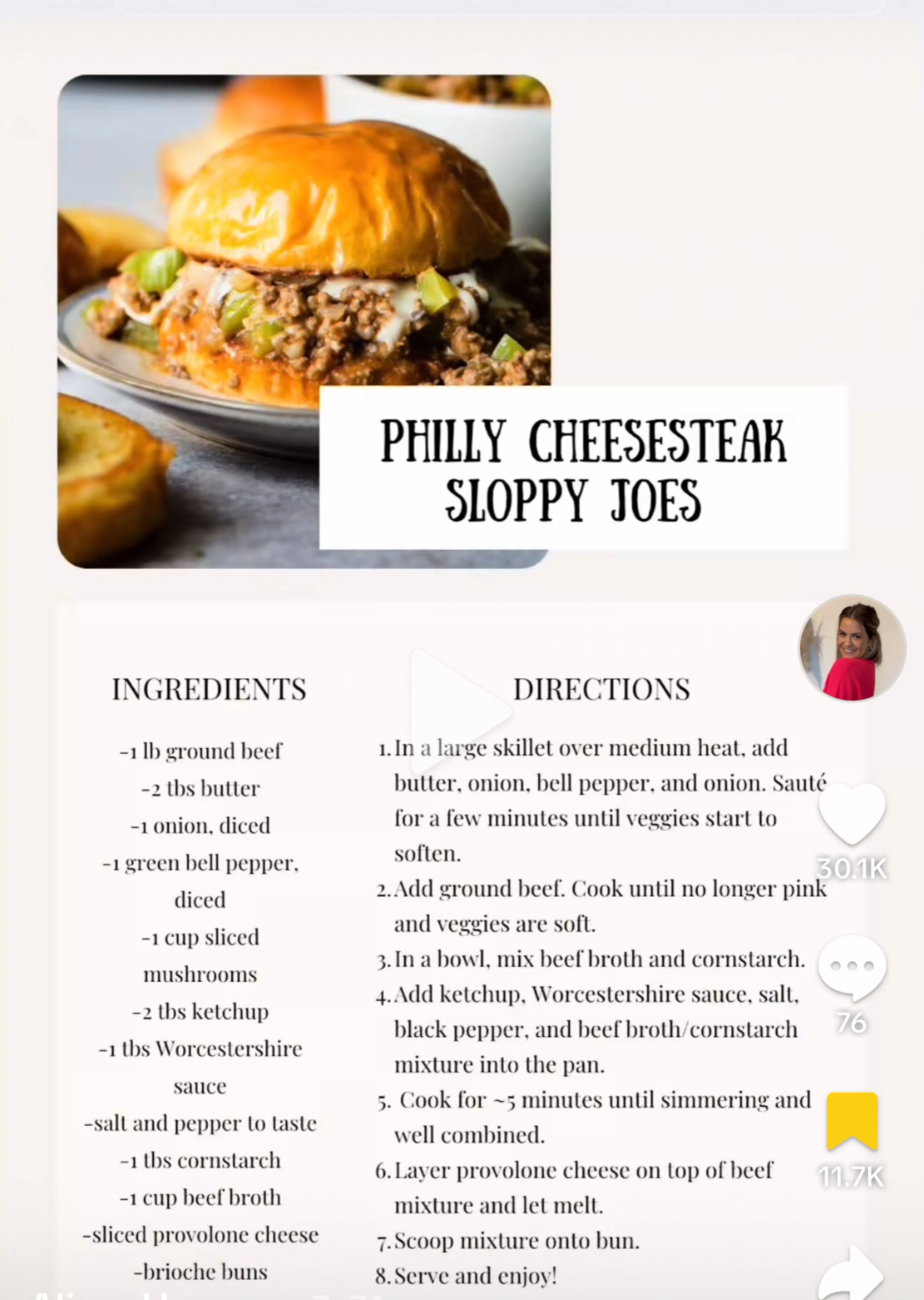 Philly Cheesesteak Sloppy Joes