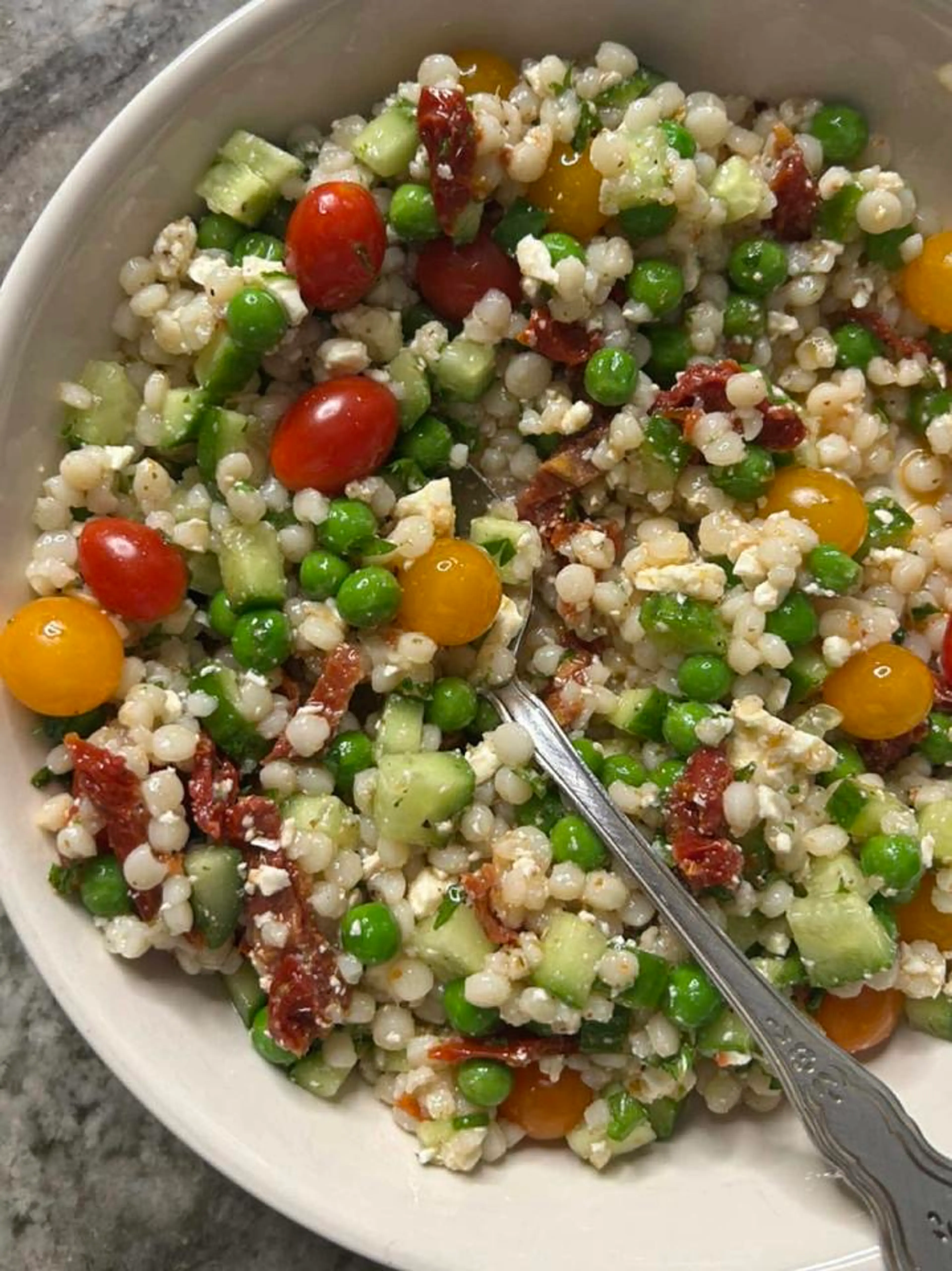 Sundried Tomato Pearl Couscous Salad