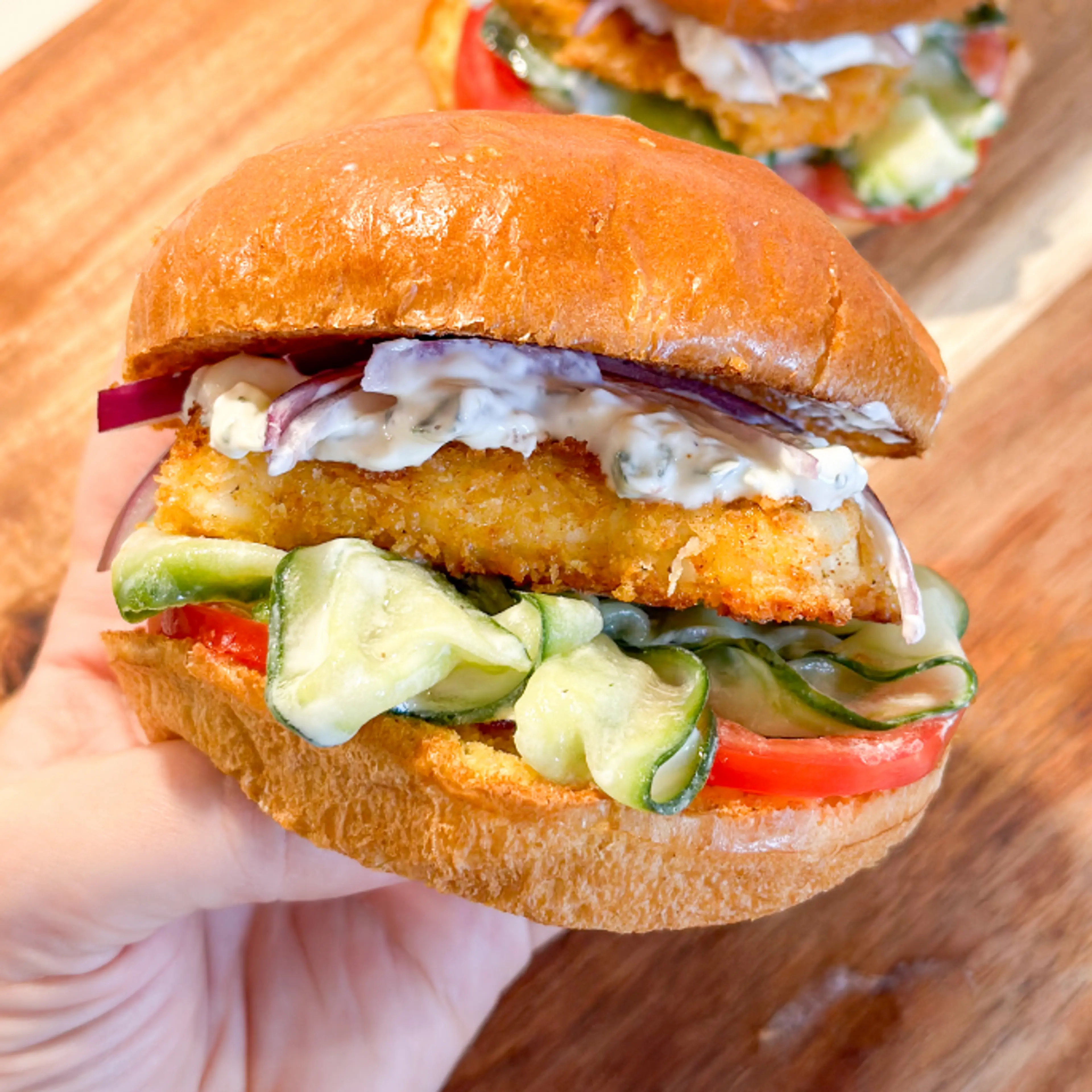 Crispy Greek Halloumi Burgers Recipe with Tzatziki