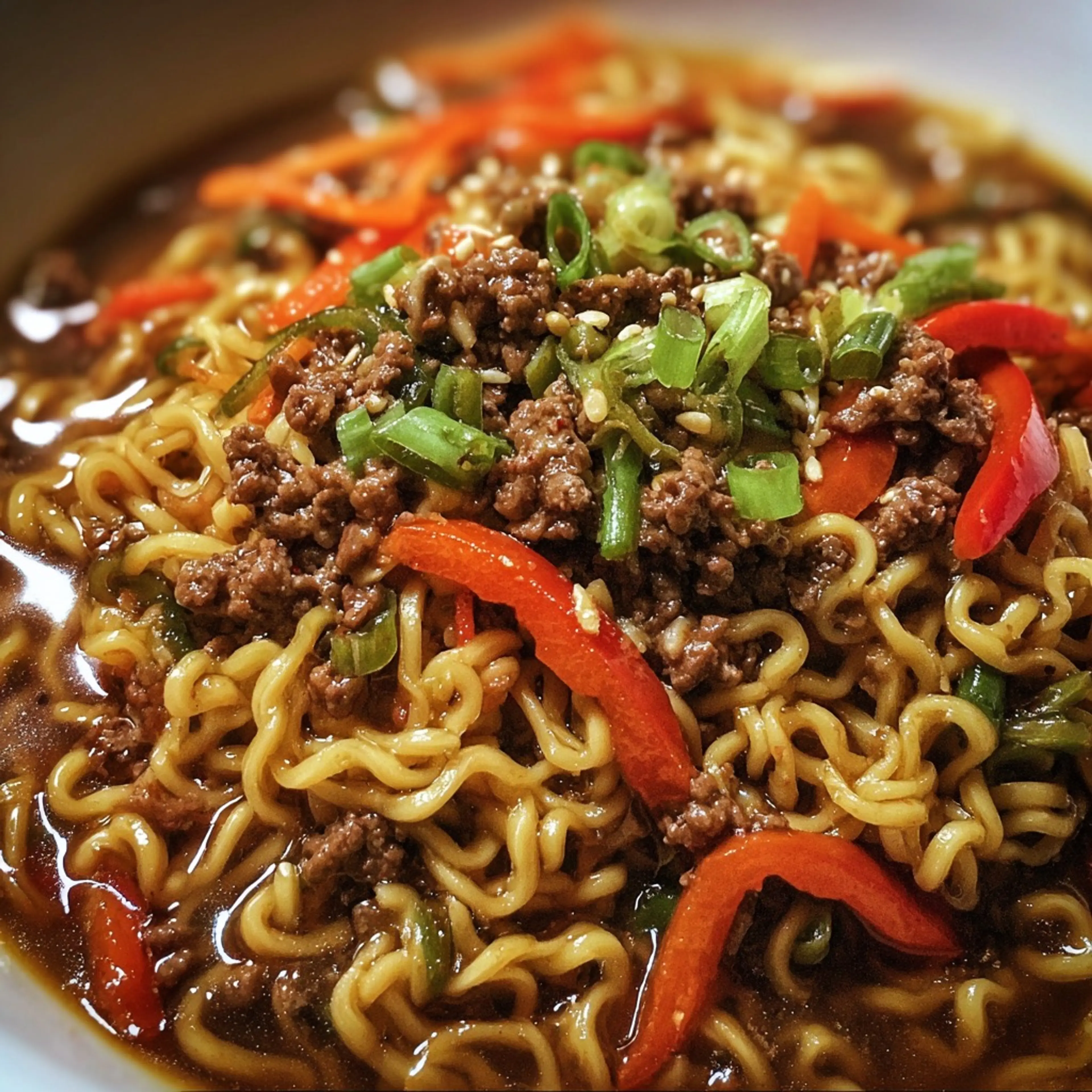 Slow Cooker Beef Ramen Noodles