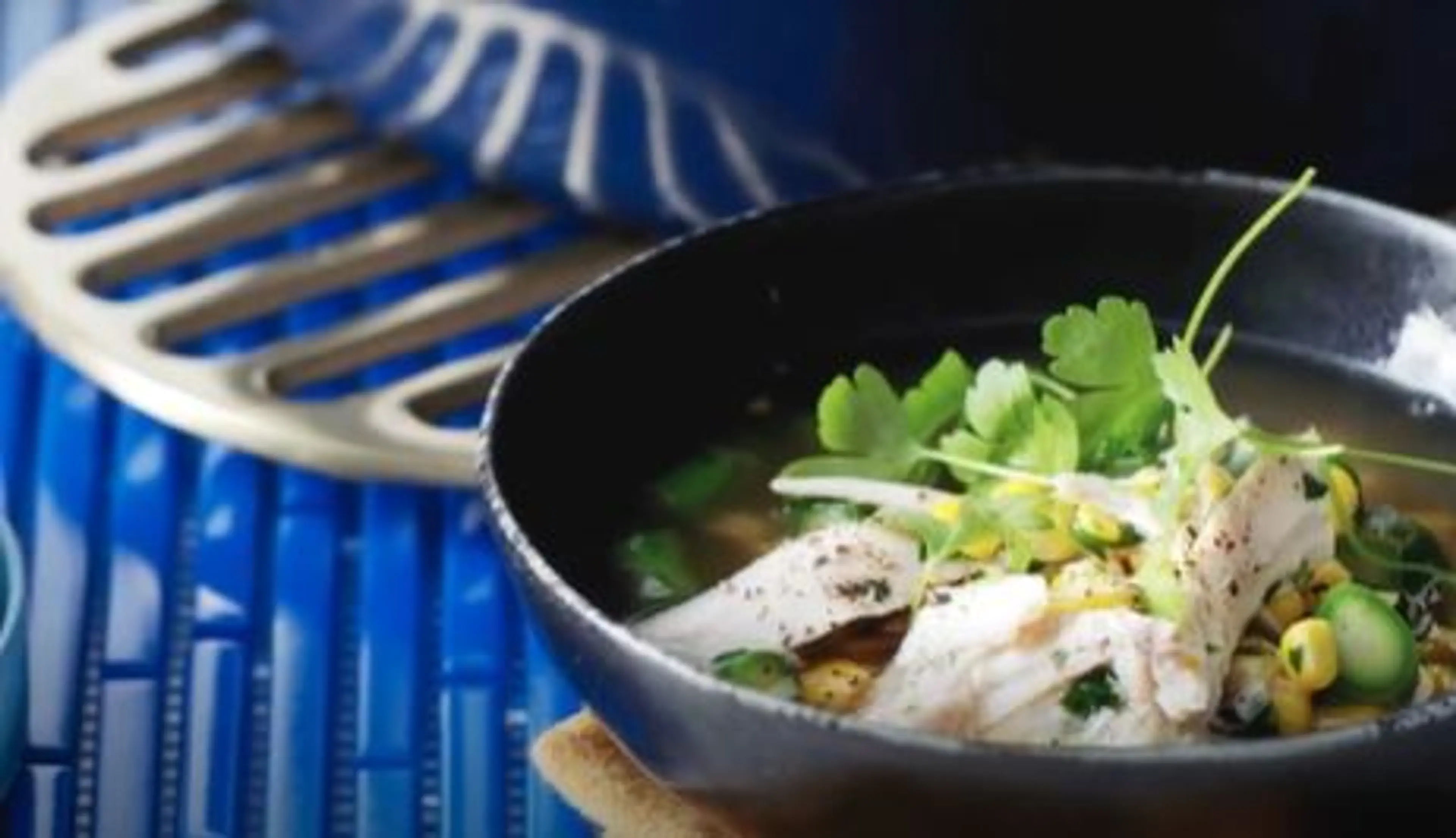 Chicken and sweet corn soup recipe by Matt Moran