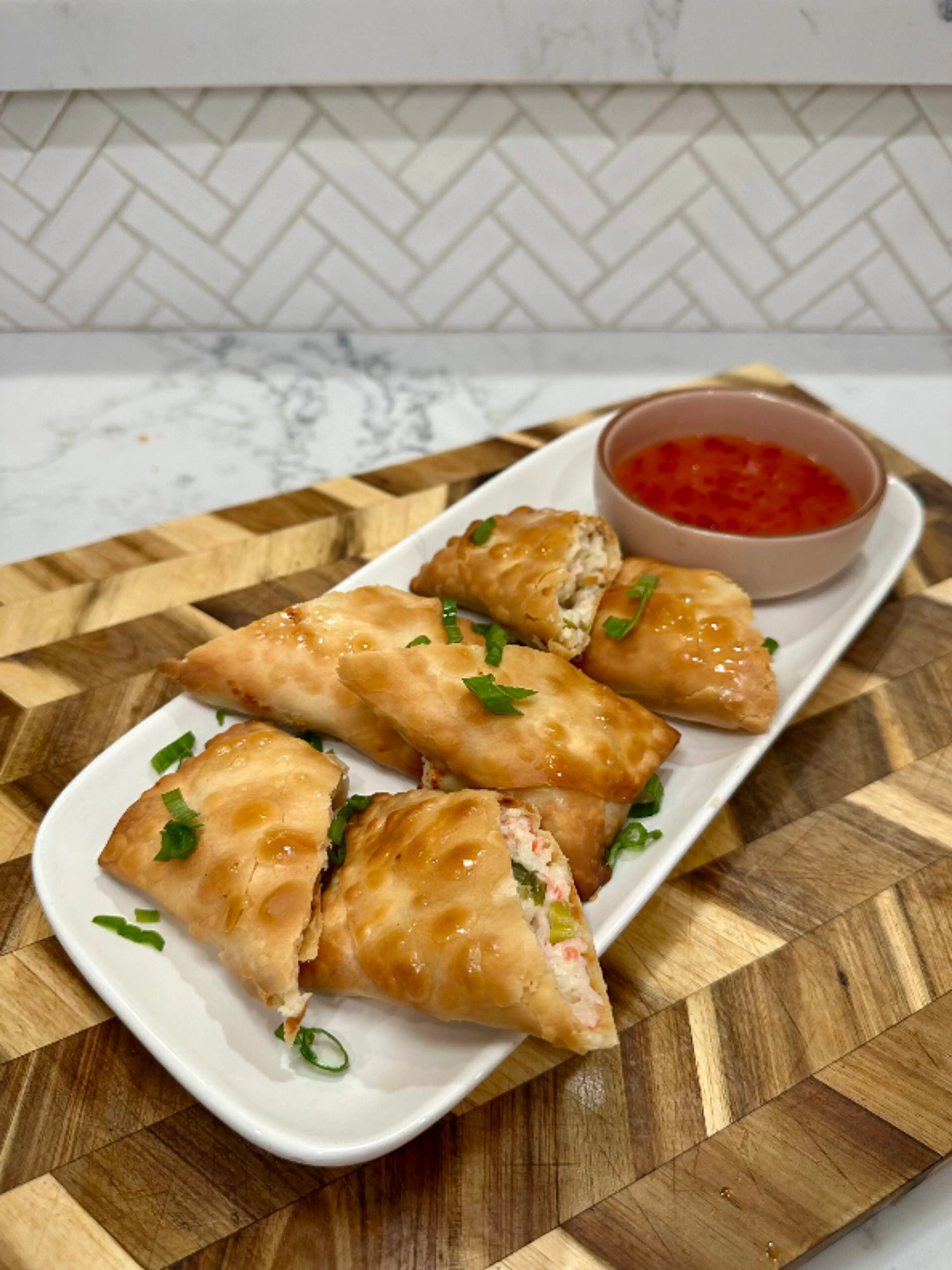 Air Fryer Crab Rangoon Rolls