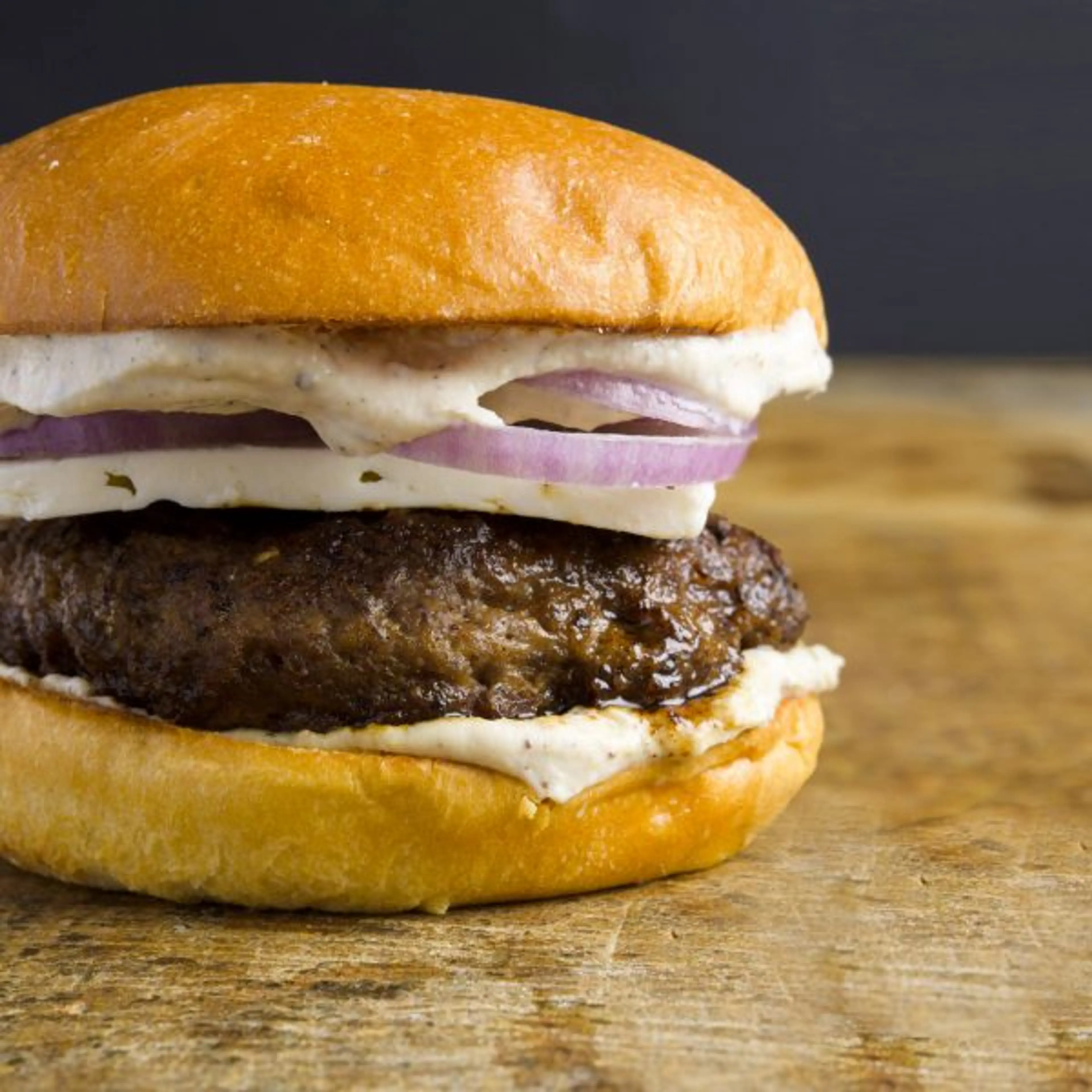 Spiced Lamb Burgers with Feta and Tahini Sauce
