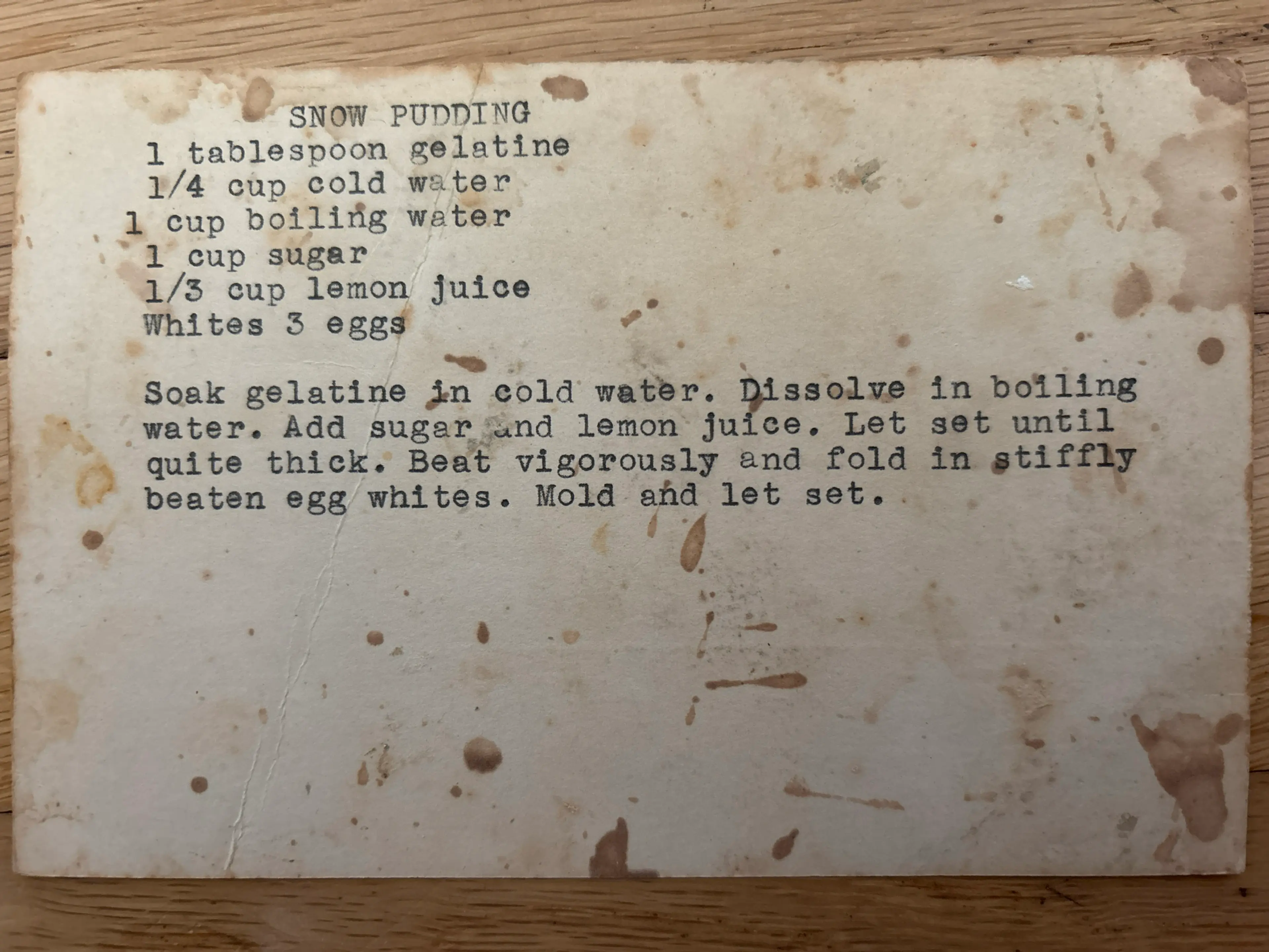 Snow Pudding