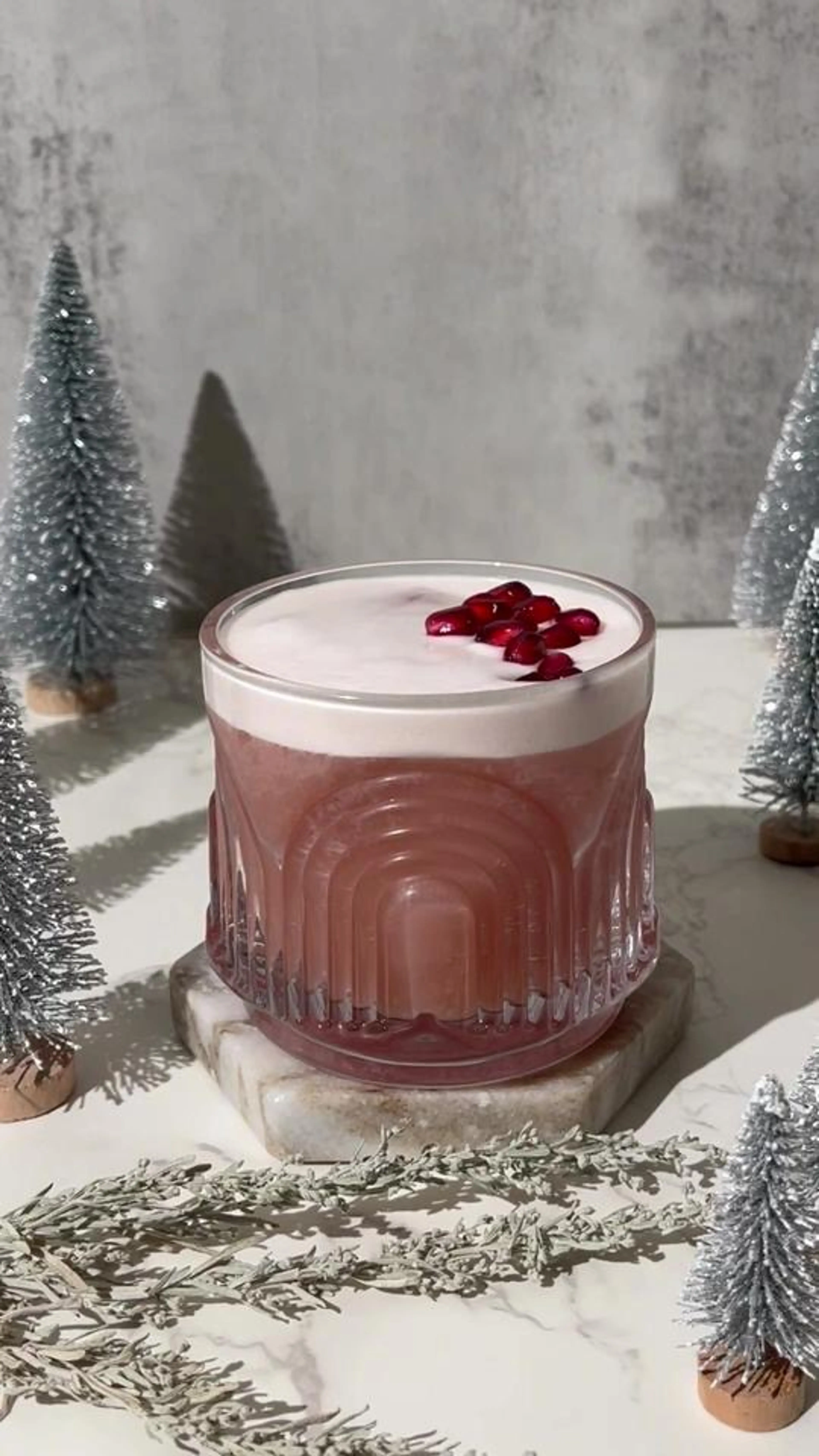 Bourbon Mezcal Holiday Sour