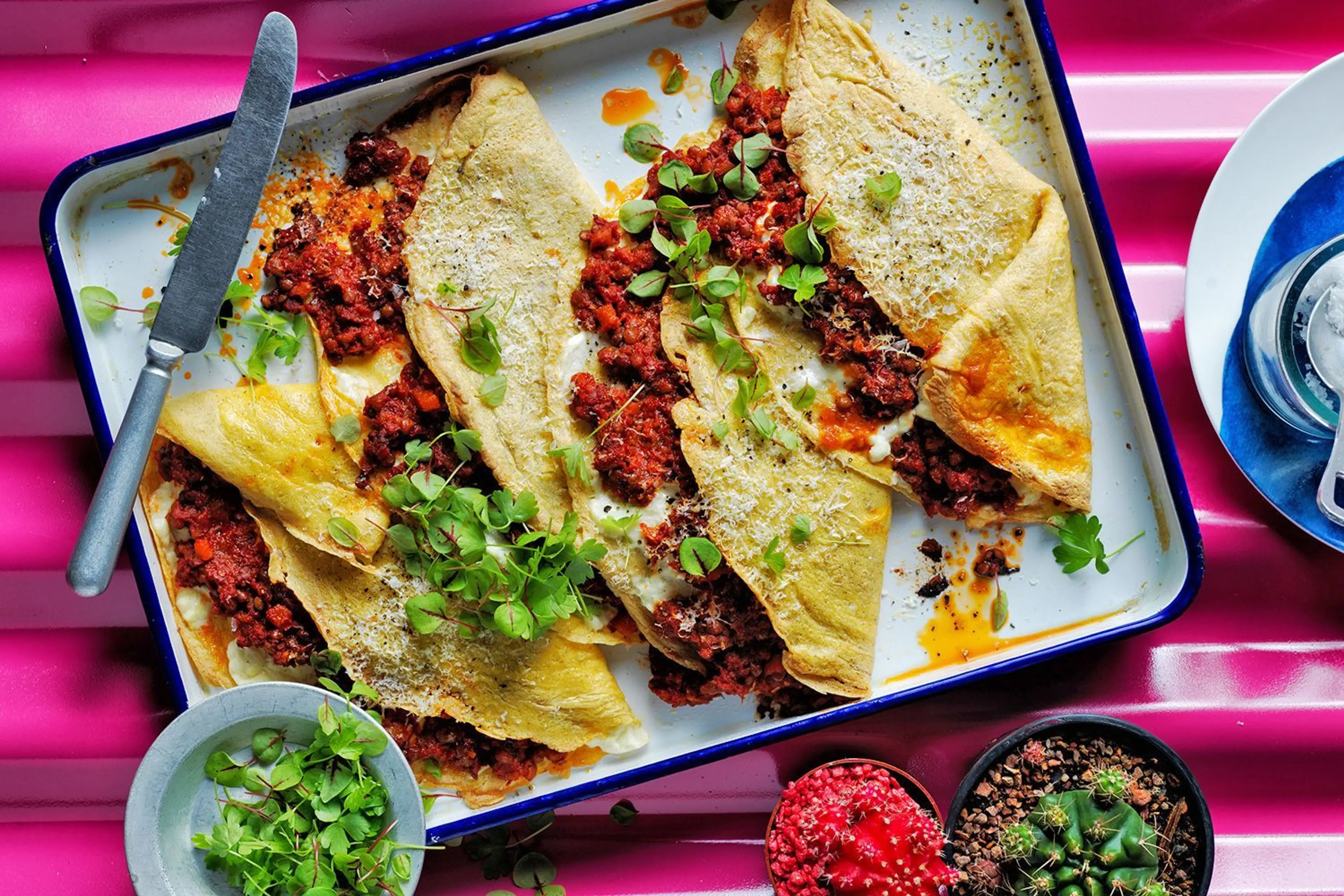 Spicy chorizo enchiladas