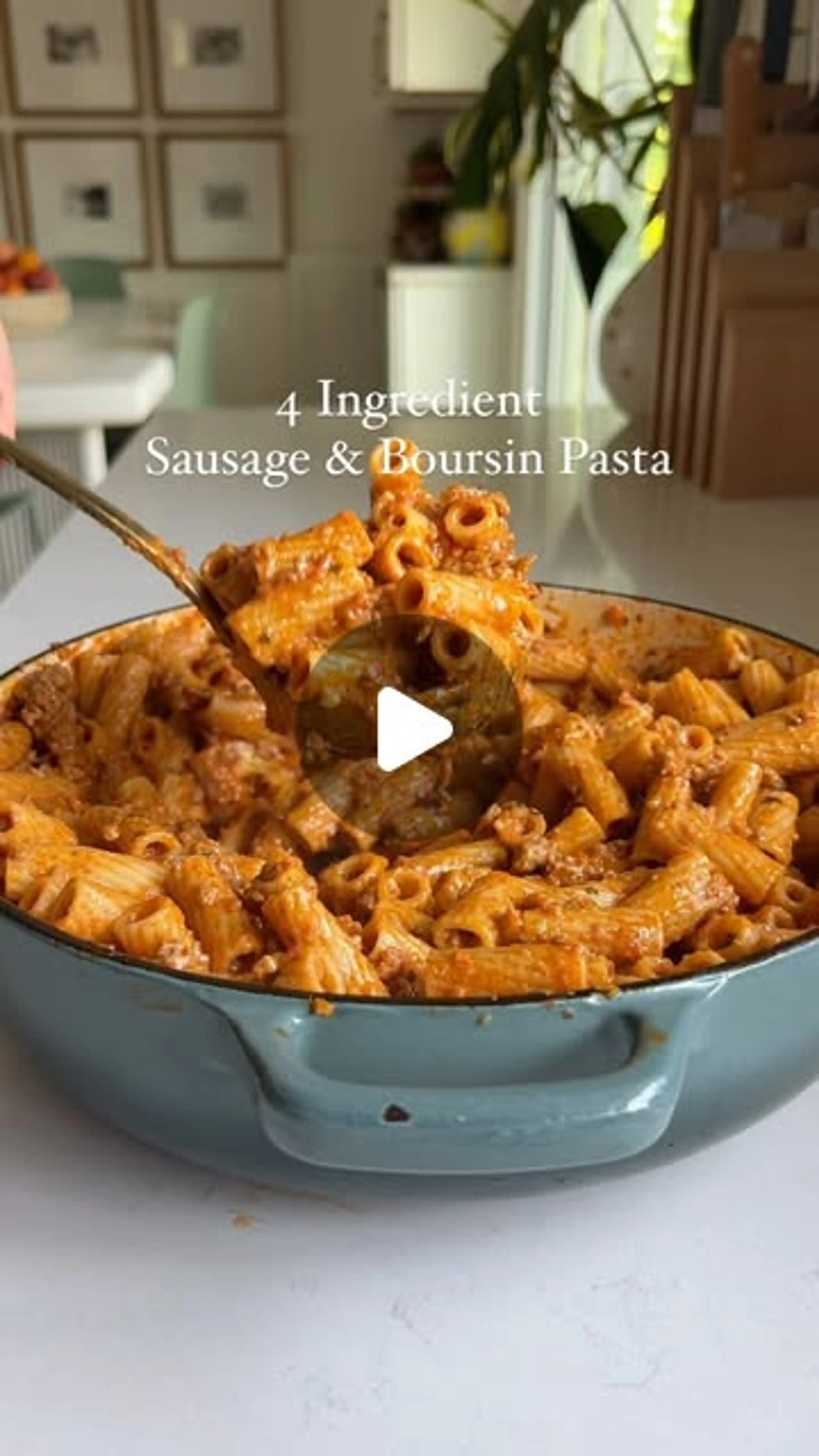 Creamy Pasta, Sausage, Boursin Cheese