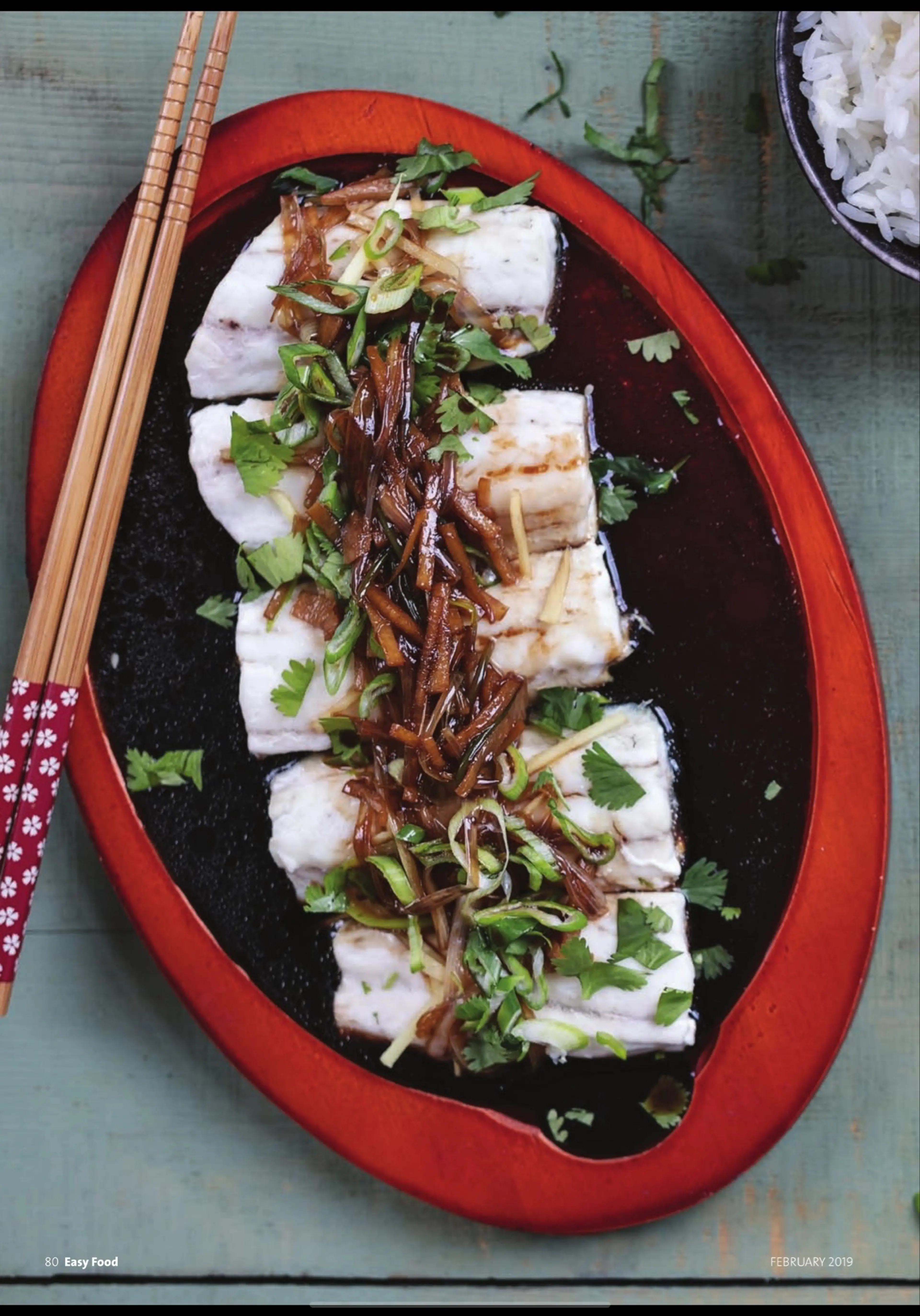 STEAMED FISH WITH GINGER AND SPRING ONION