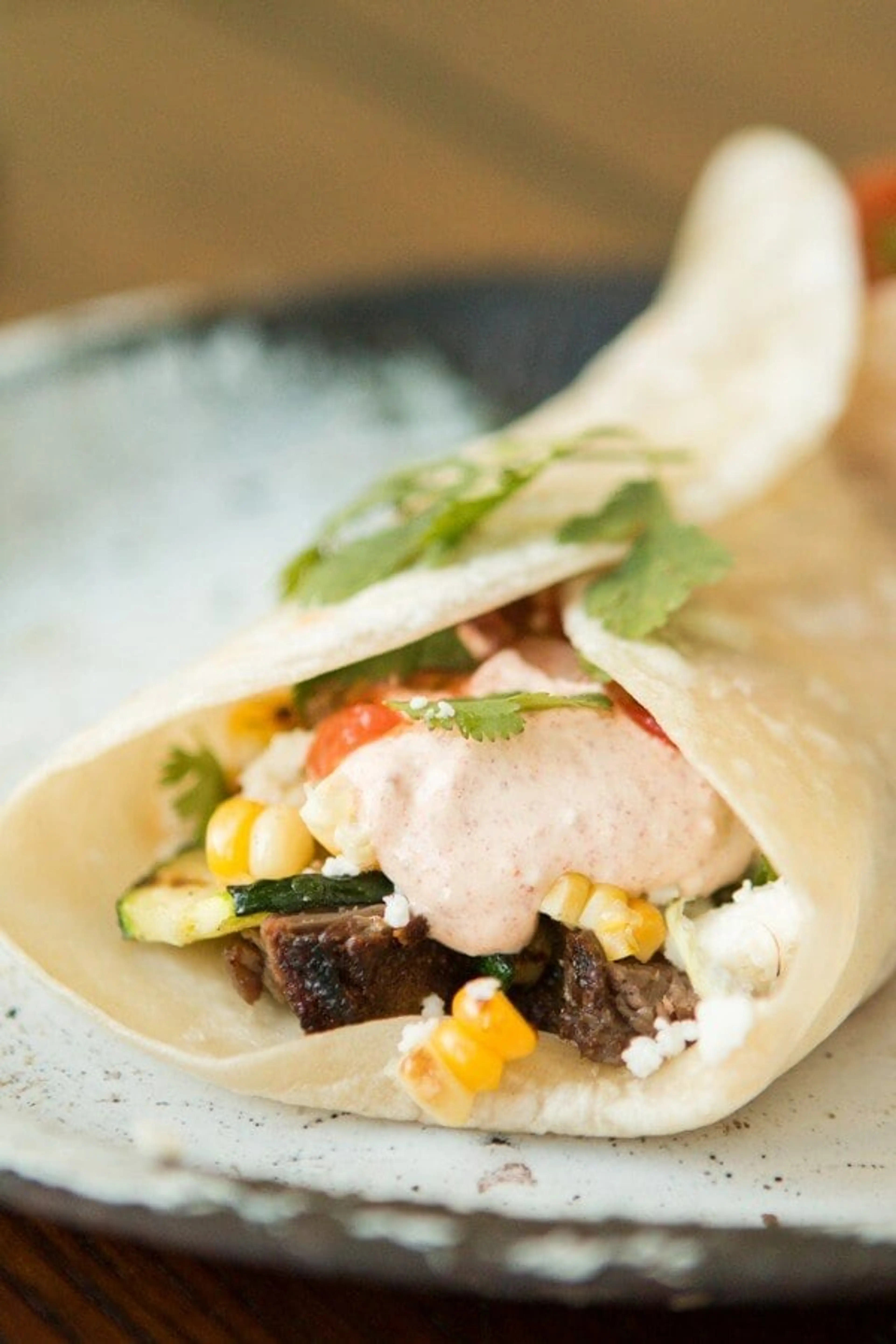Steak Burrito with Grilled Zucchini