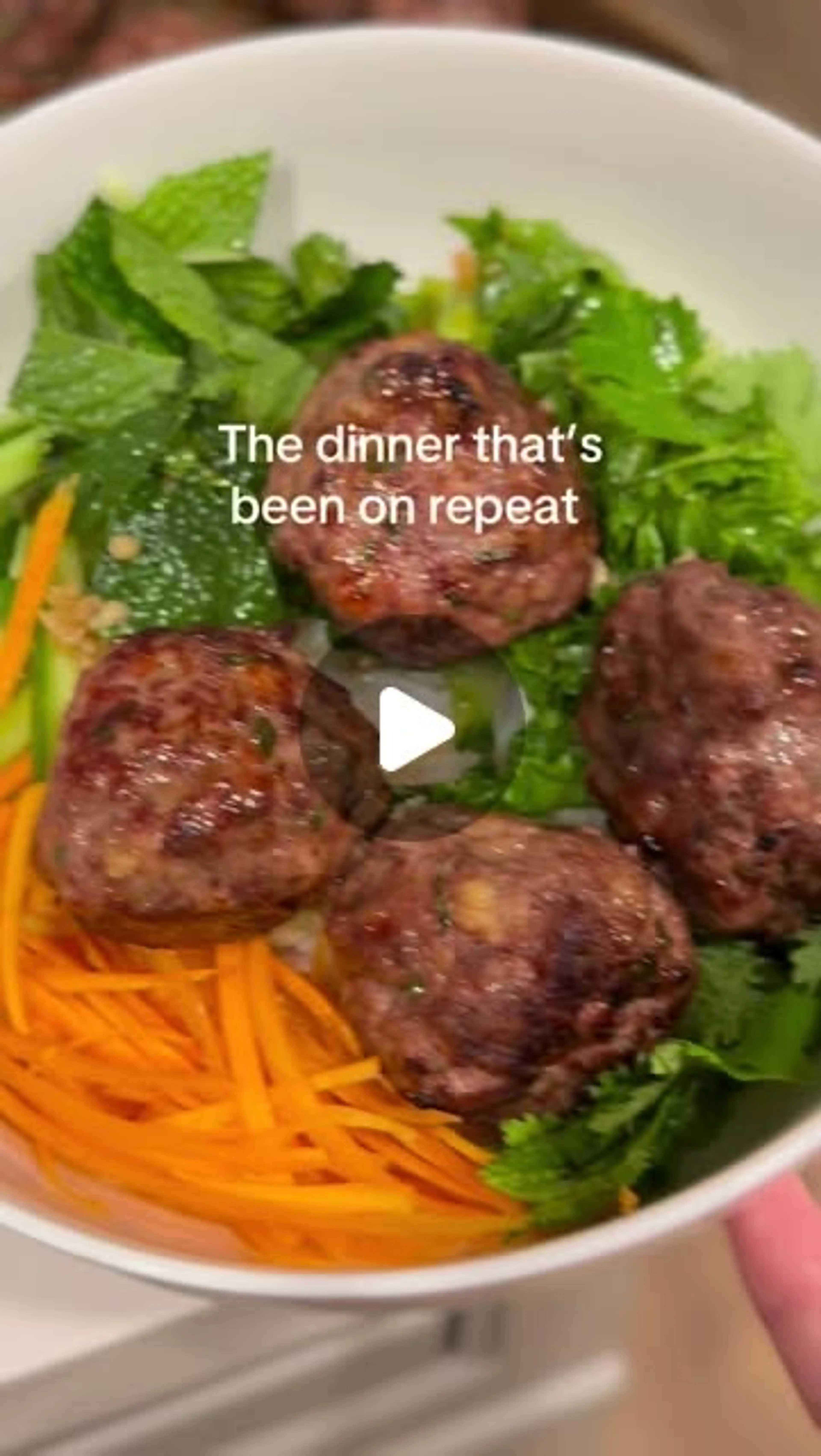 Asian Meatball Noodle Bowl