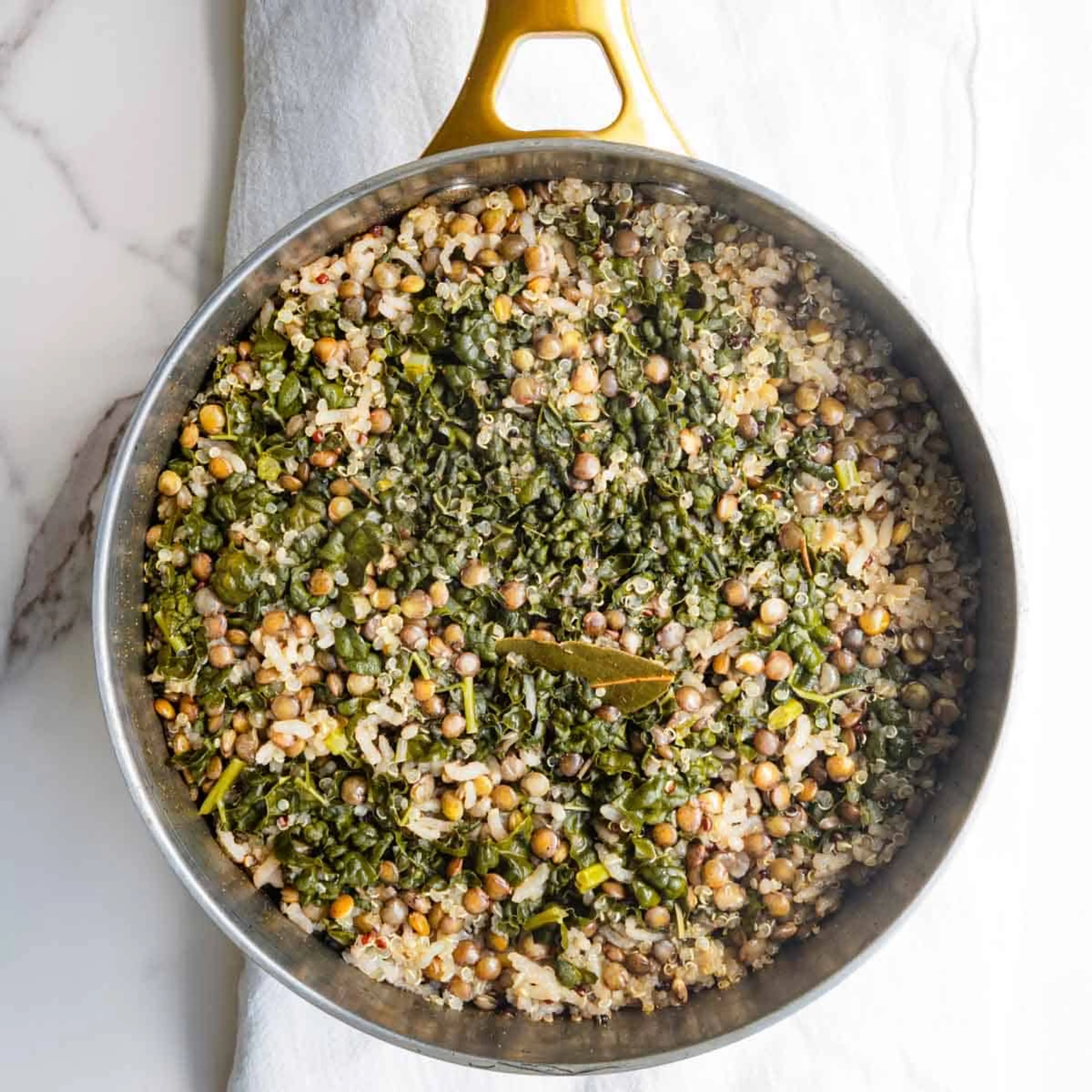 Lentil Quinoa Rice with Kale Recipe
