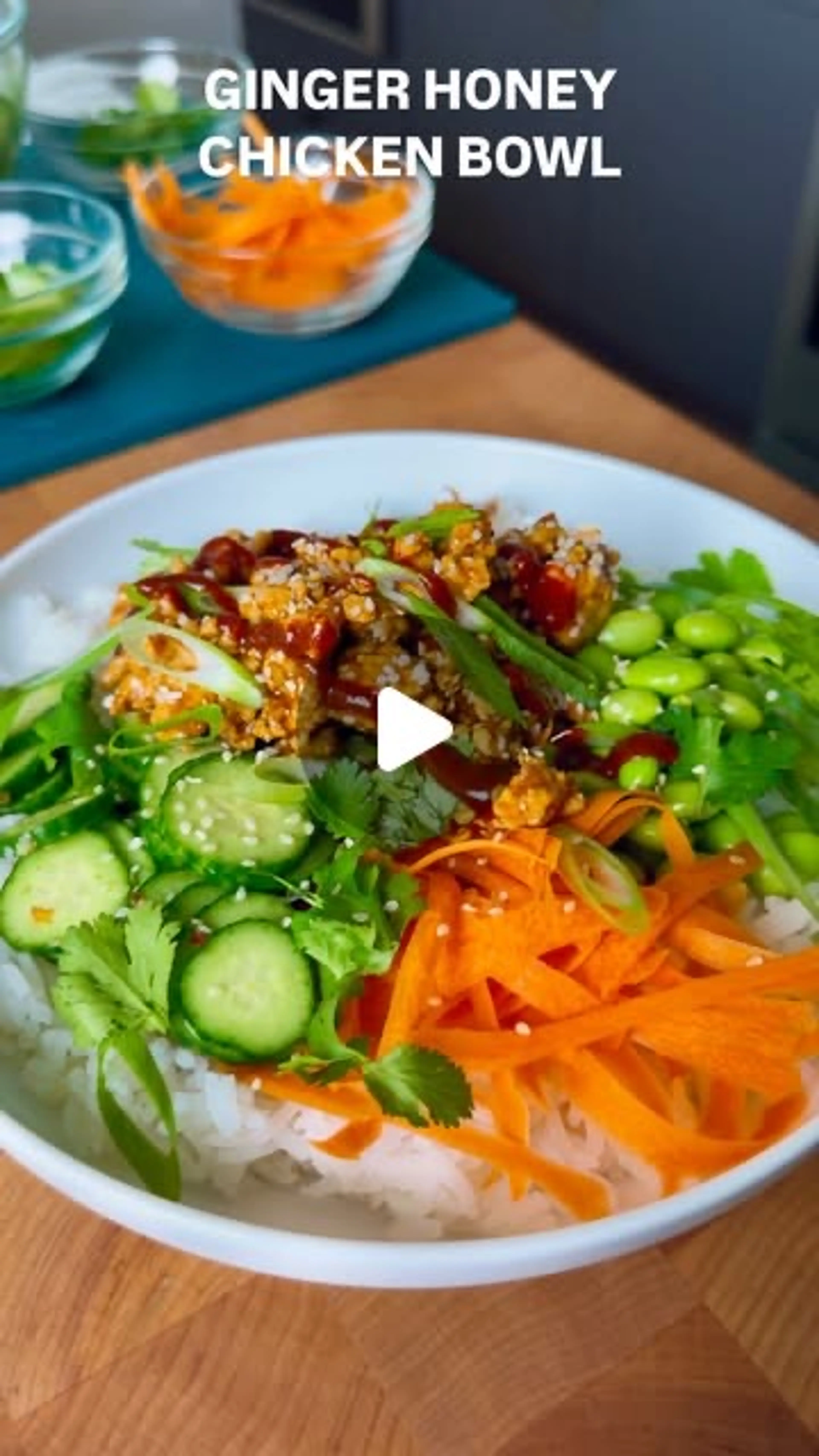 Ginger Honey Chicken Bowls