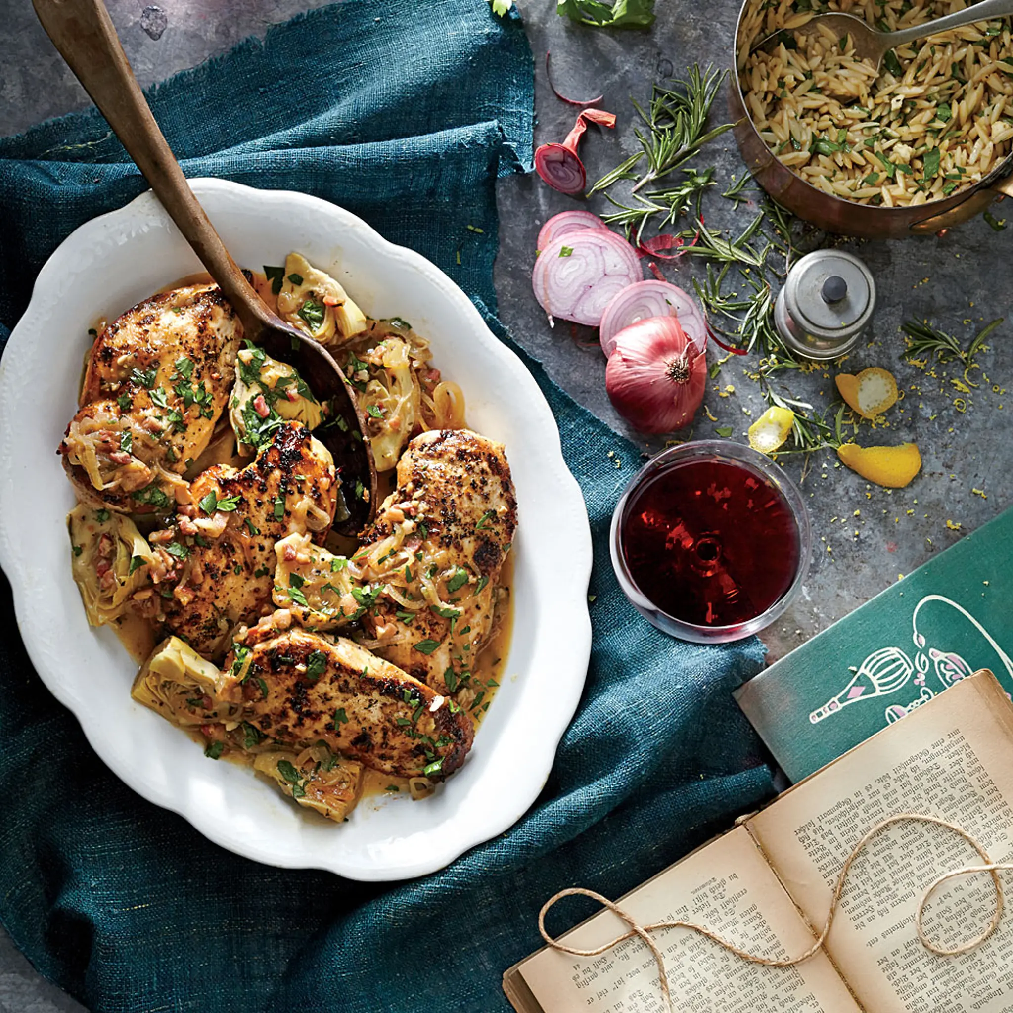Chicken with Artichoke Pan Sauce