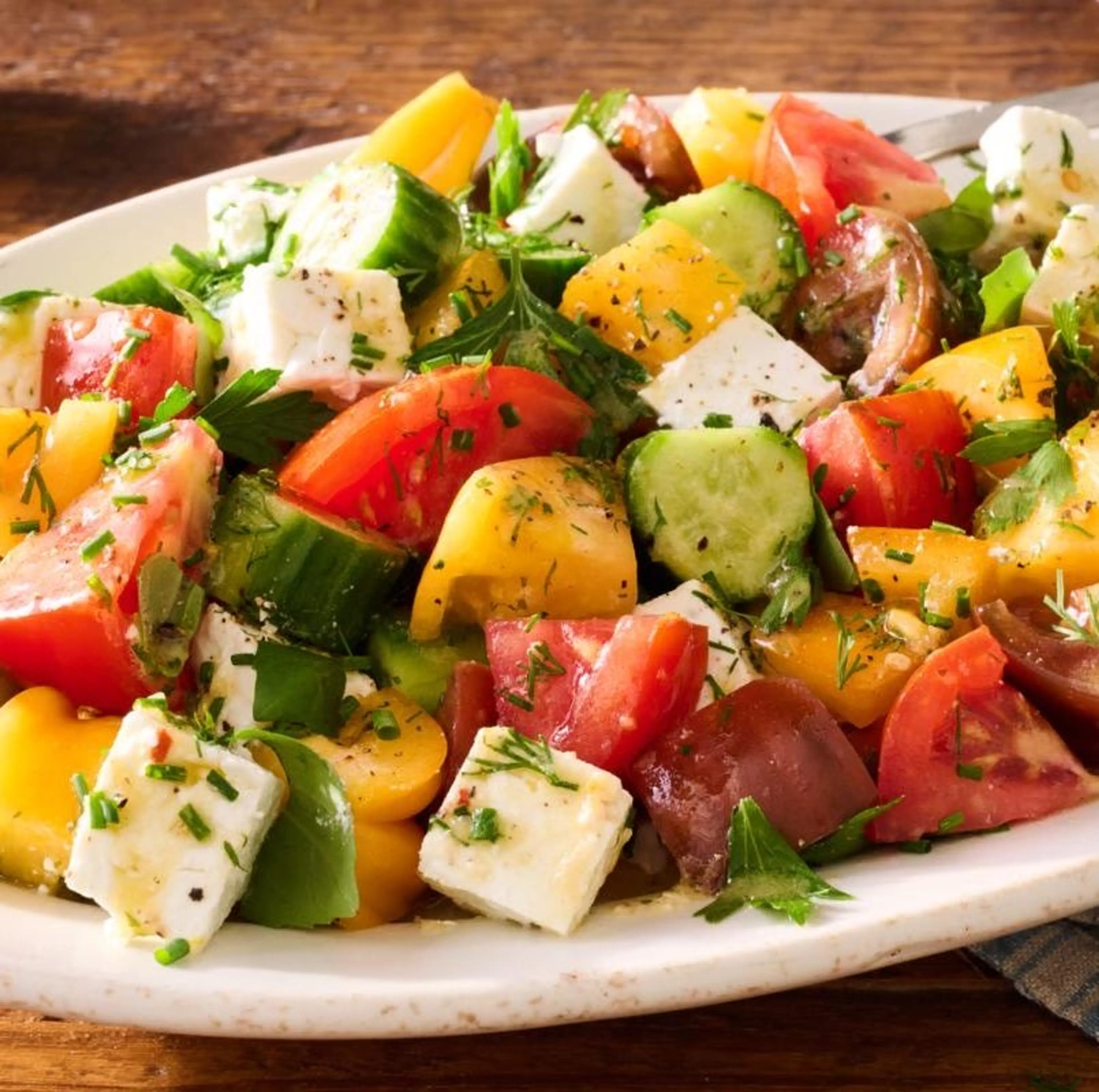 Tomato Cucumber Feta Salad