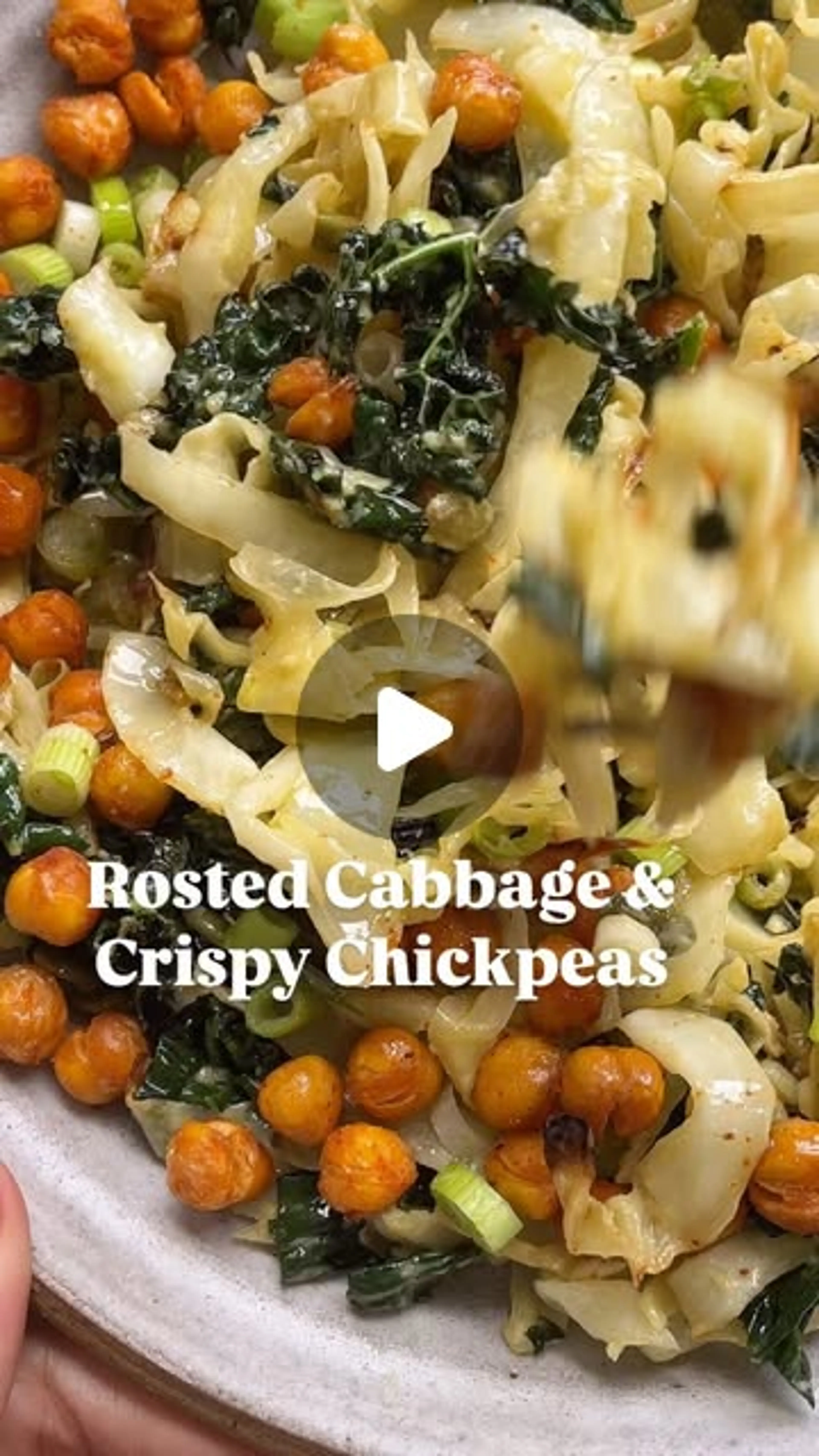 Roasted Cabbage & Crispy Chickpeas