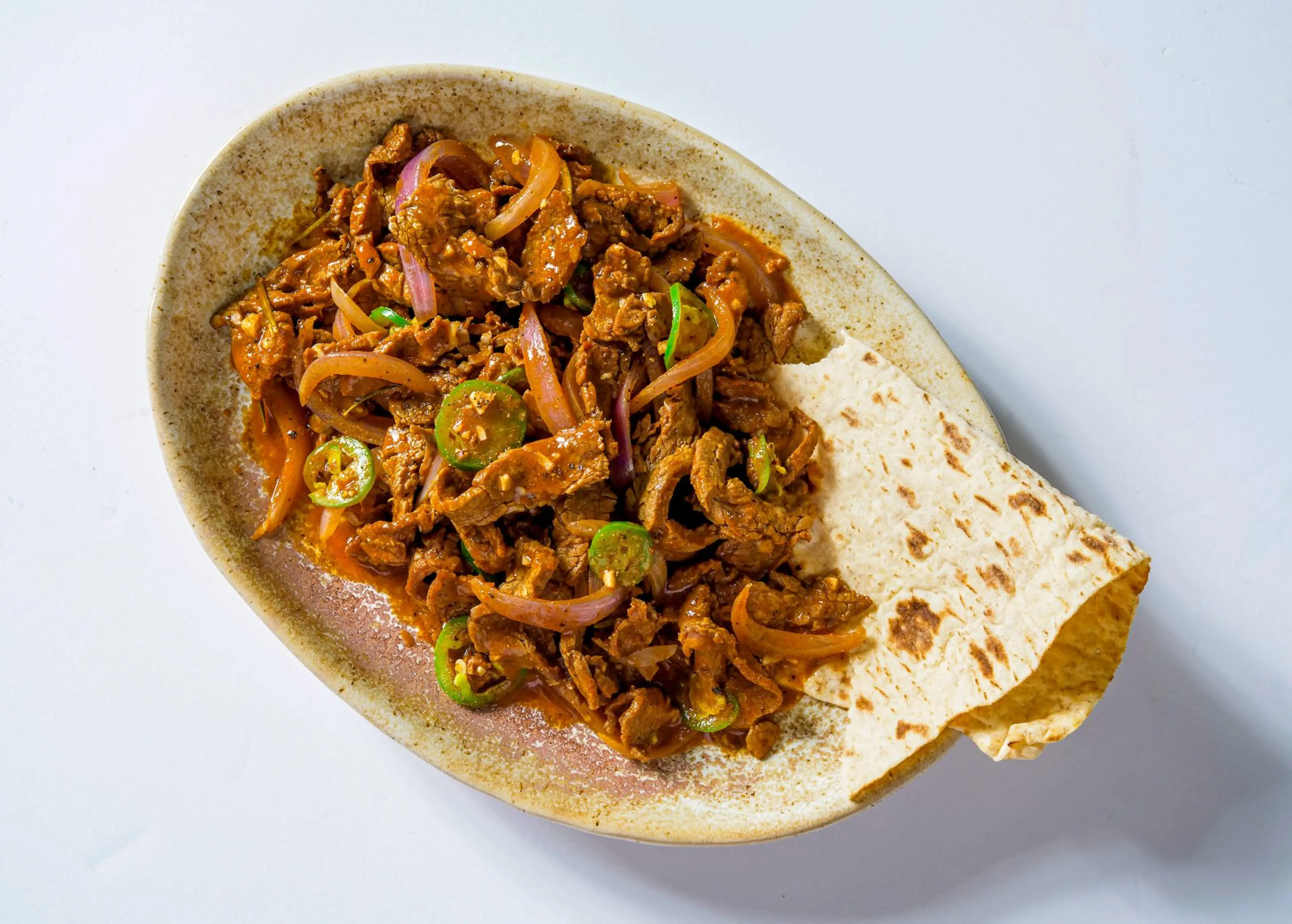 Ethiopian-Style Sautéed Beef, Onion and Chilies