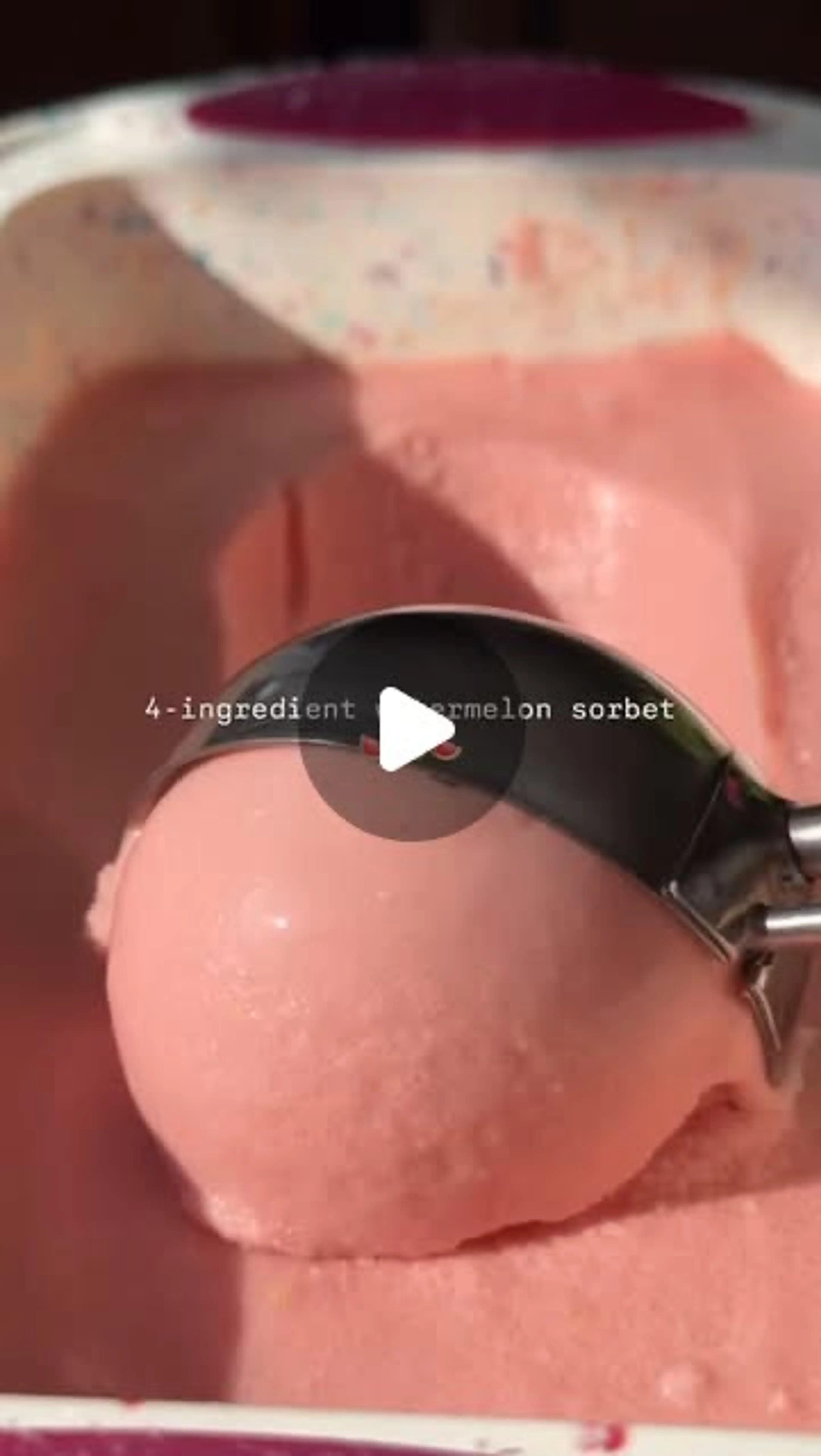 4-ingredient Watermelon Sorbet