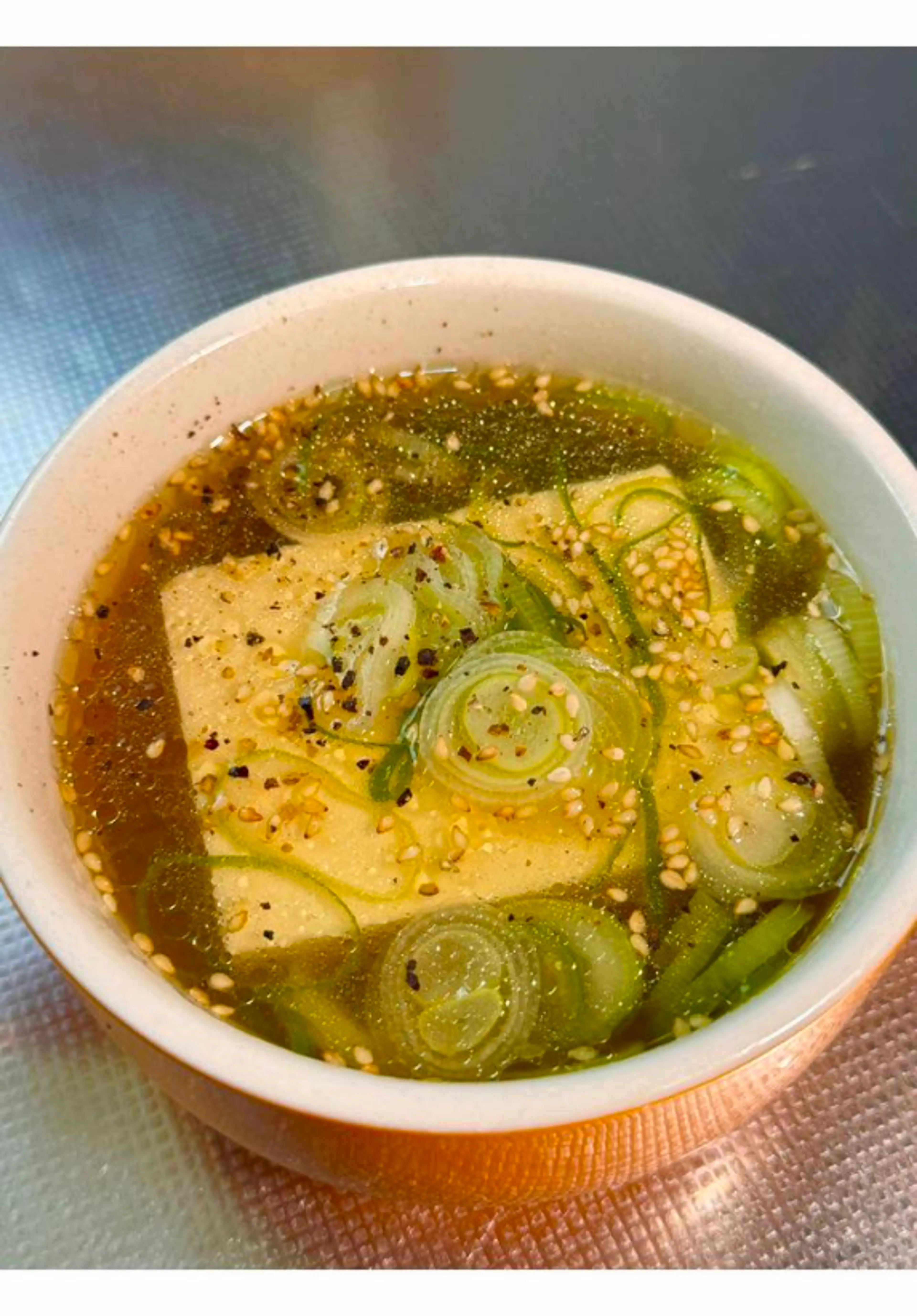 鶏出汁豆腐スープ