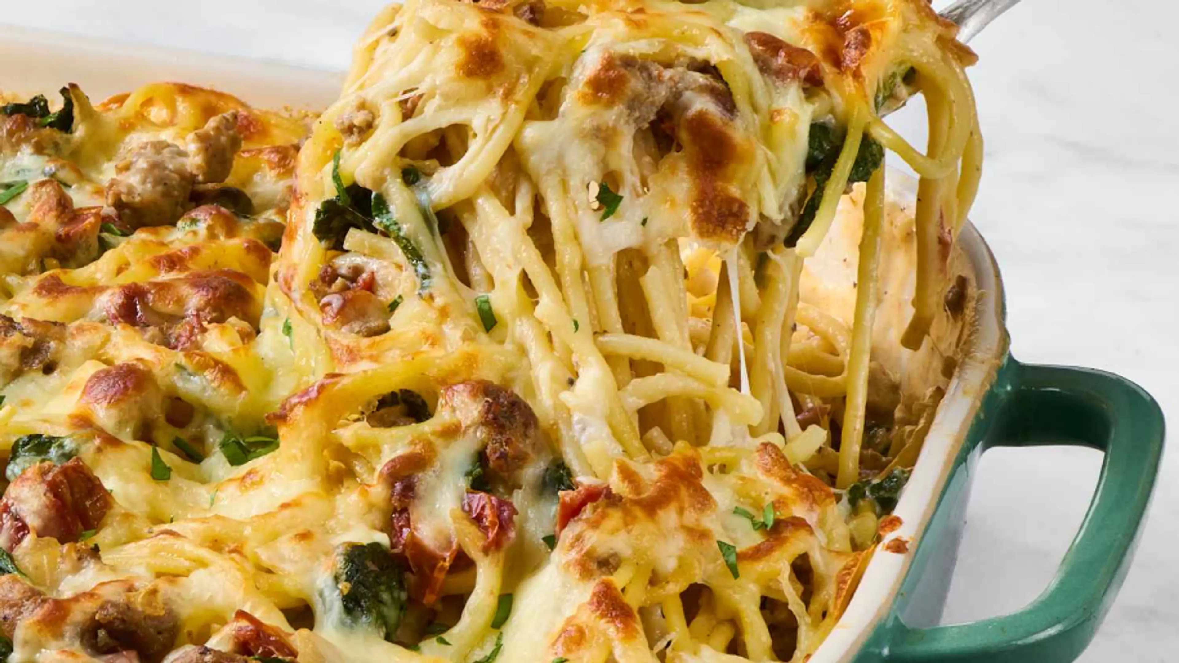 Tuscan Baked Spaghetti