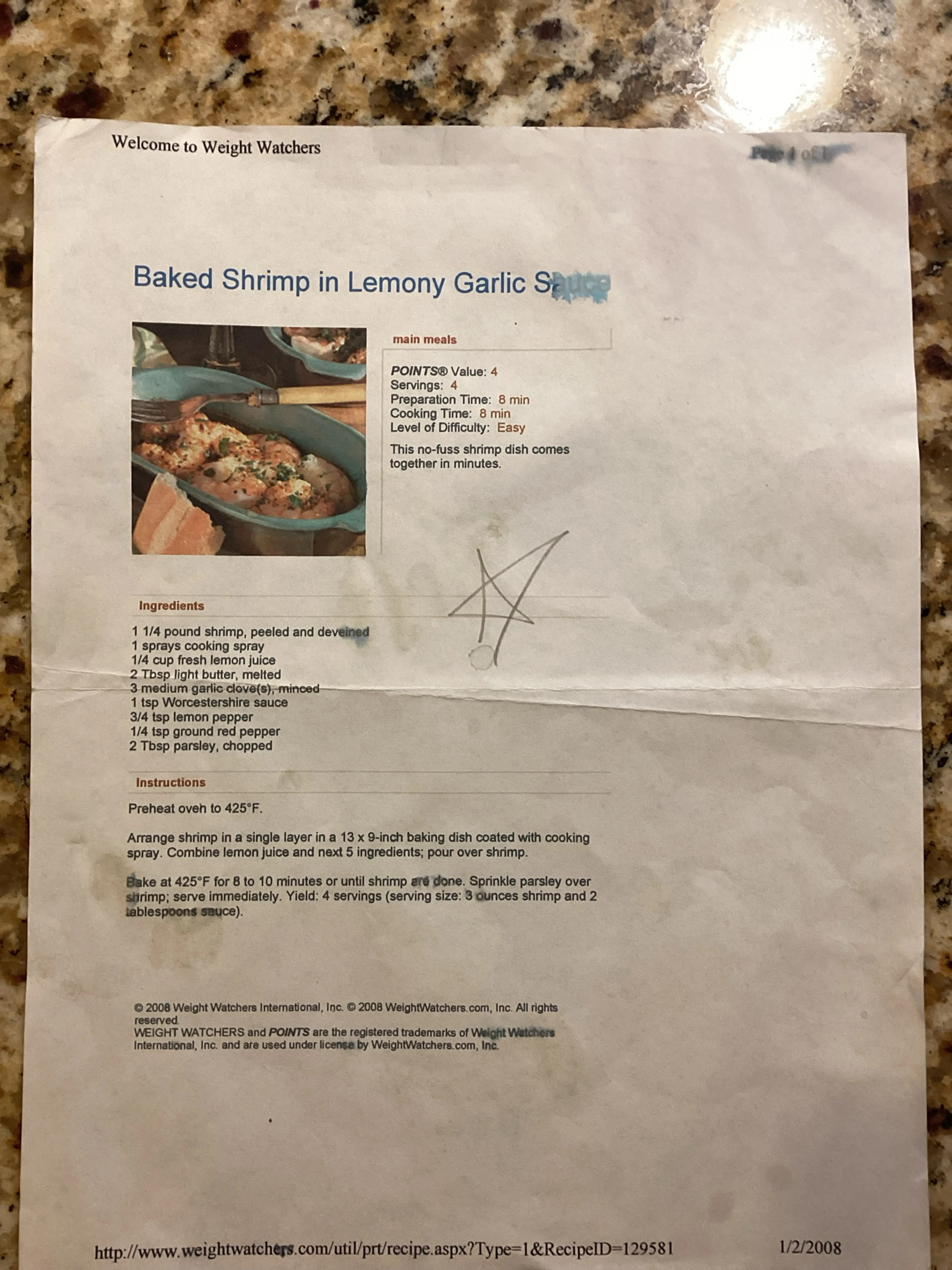 Baked Shrimp In Lemony Garlic Sauce