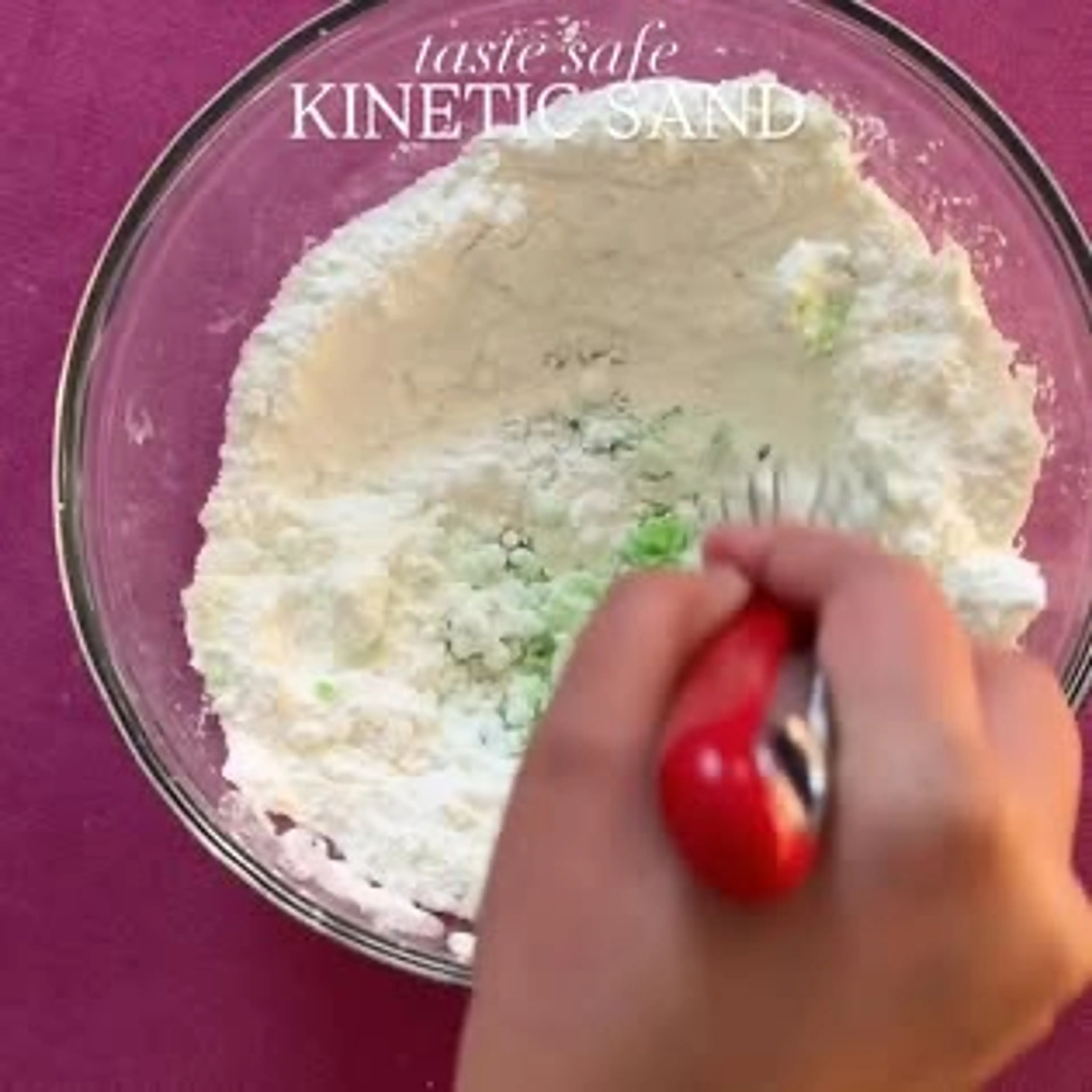DIY taste-safe kinetic sand
