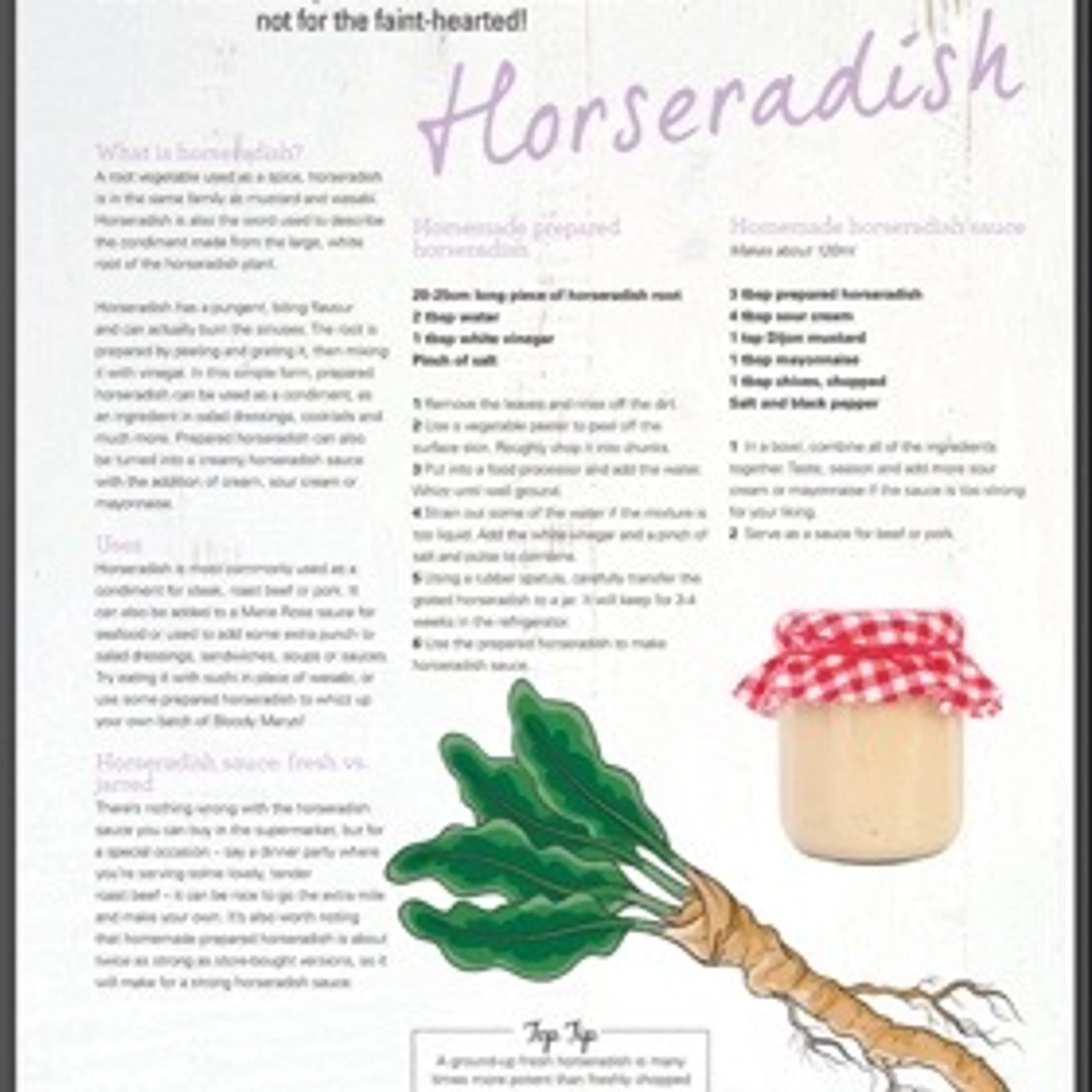 COOKING WITH... HORSERADISH