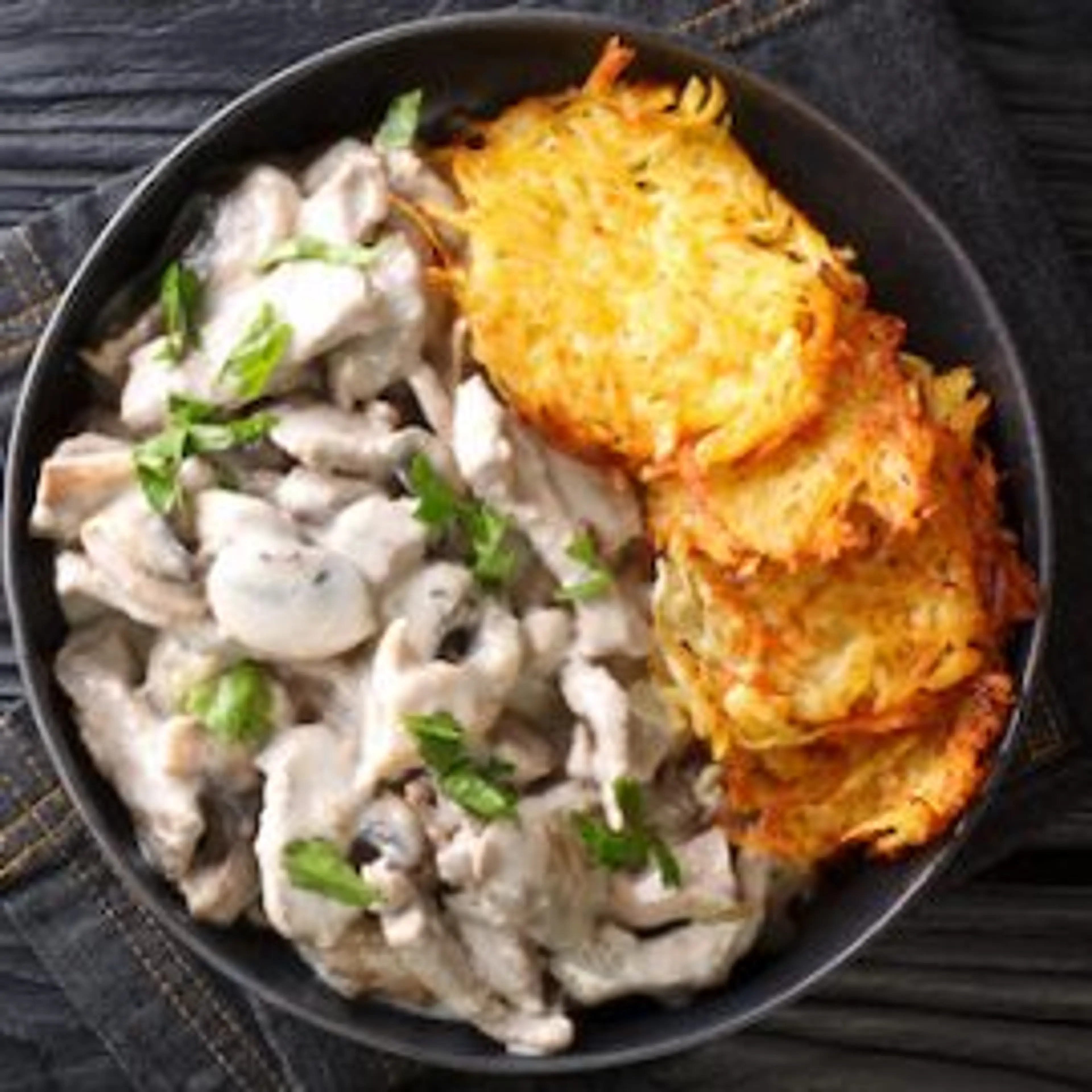 Veal Strips with Roesti