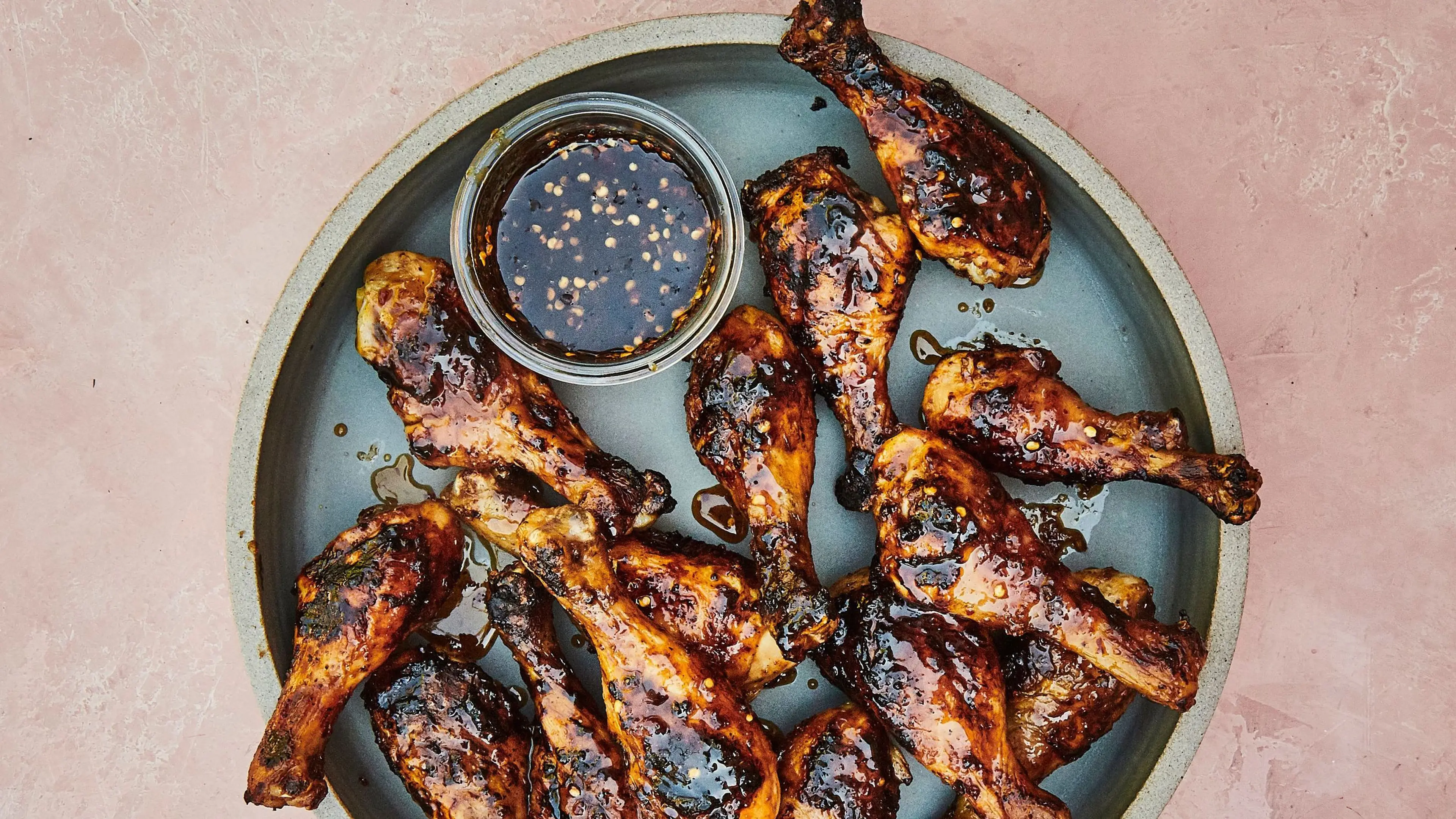 Grilled Chicken Drumsticks With Savory Caramel