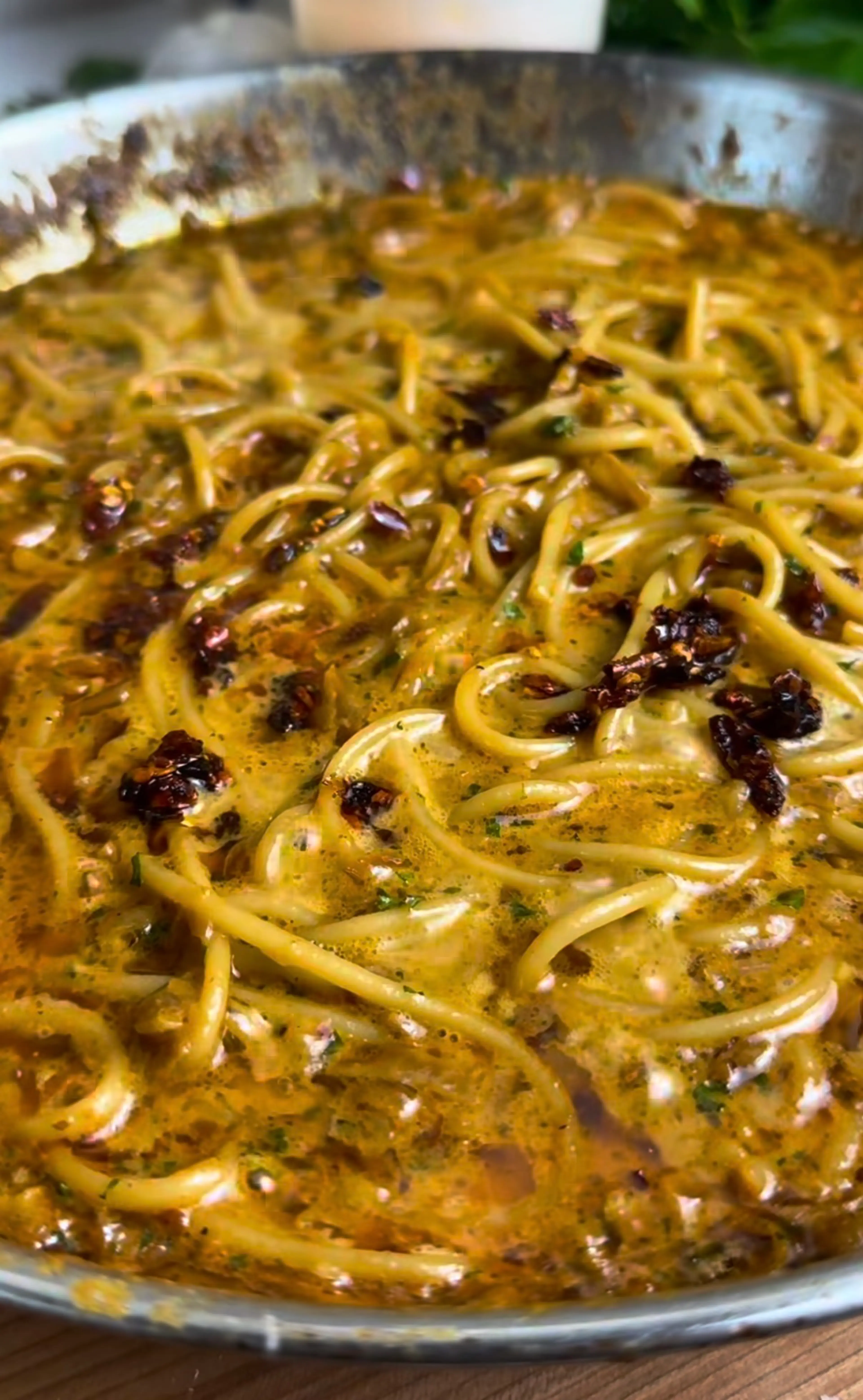 Caramelized Onion and Garlic Spaghetti