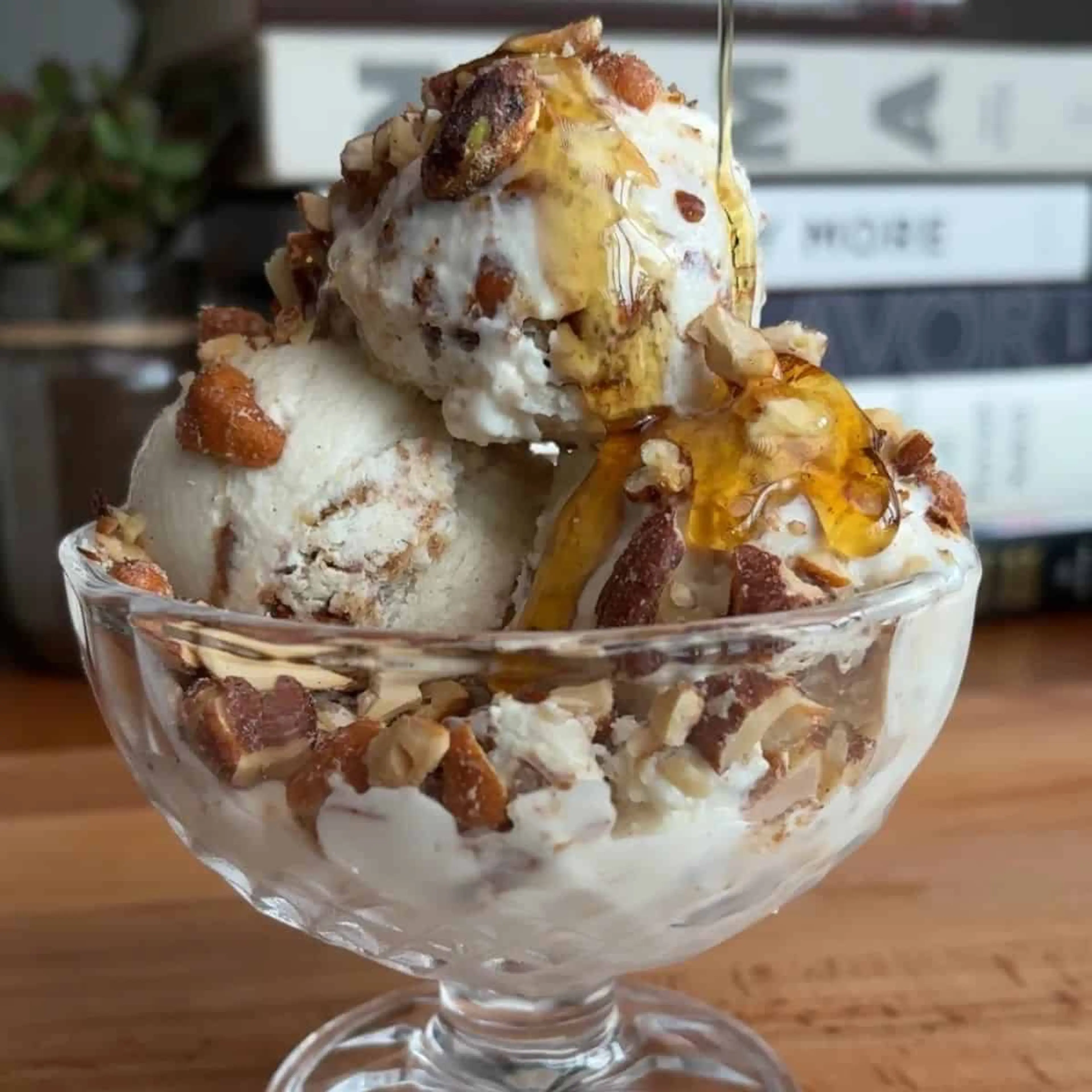 High-Protein Peanut Butter Praline Ice Cream