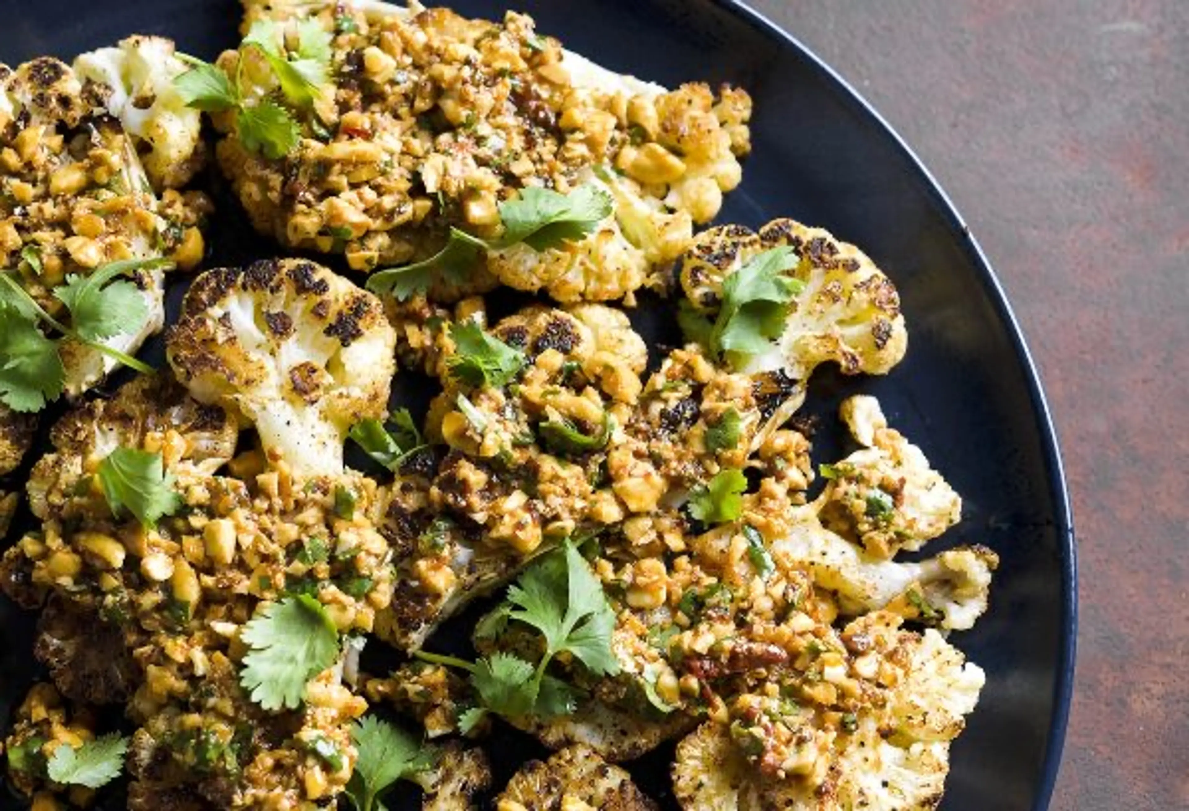 Cauliflower Steaks with Chipotle-Cashew Sauce