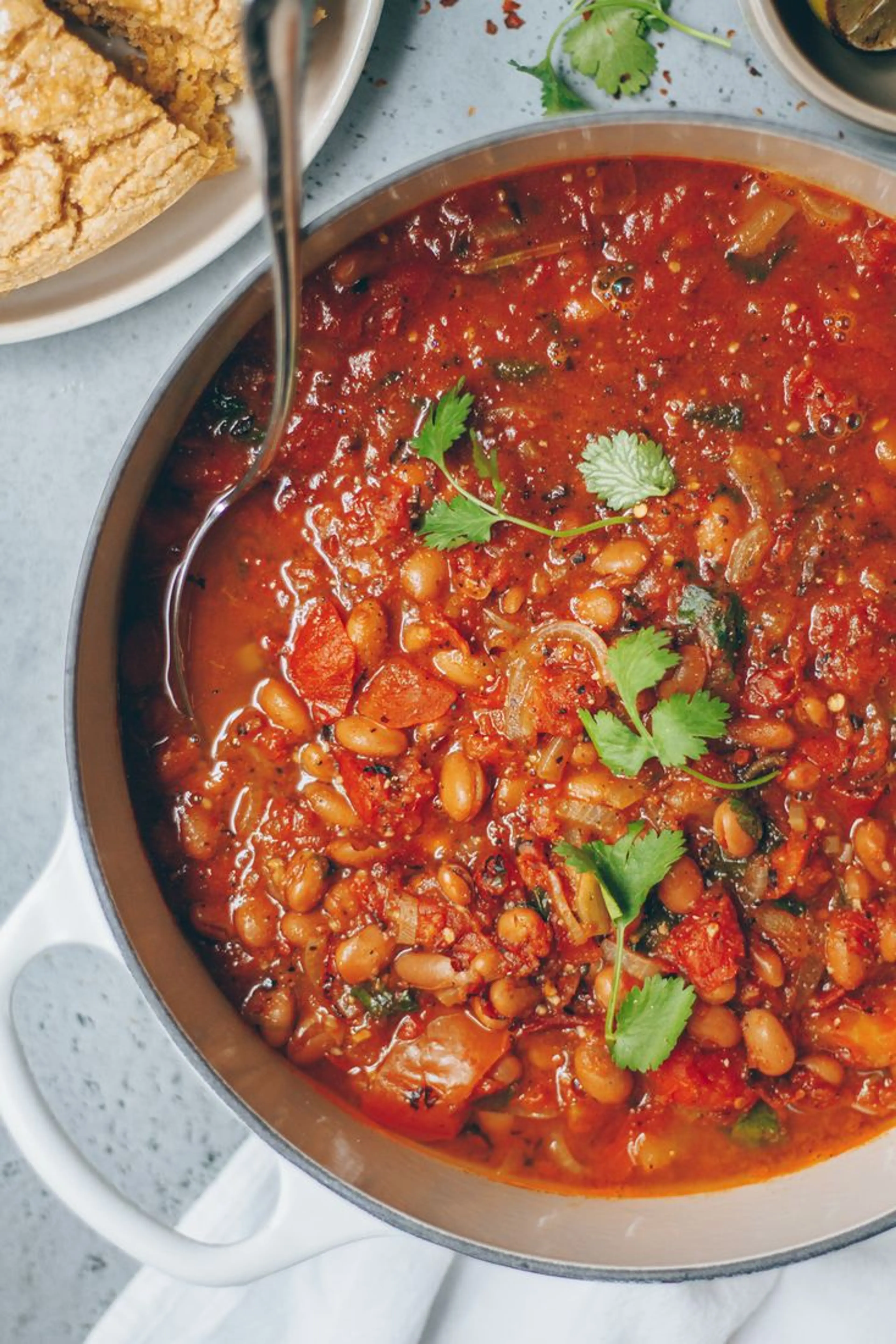 Spicy Vegetarian Pinto Bean Chili
