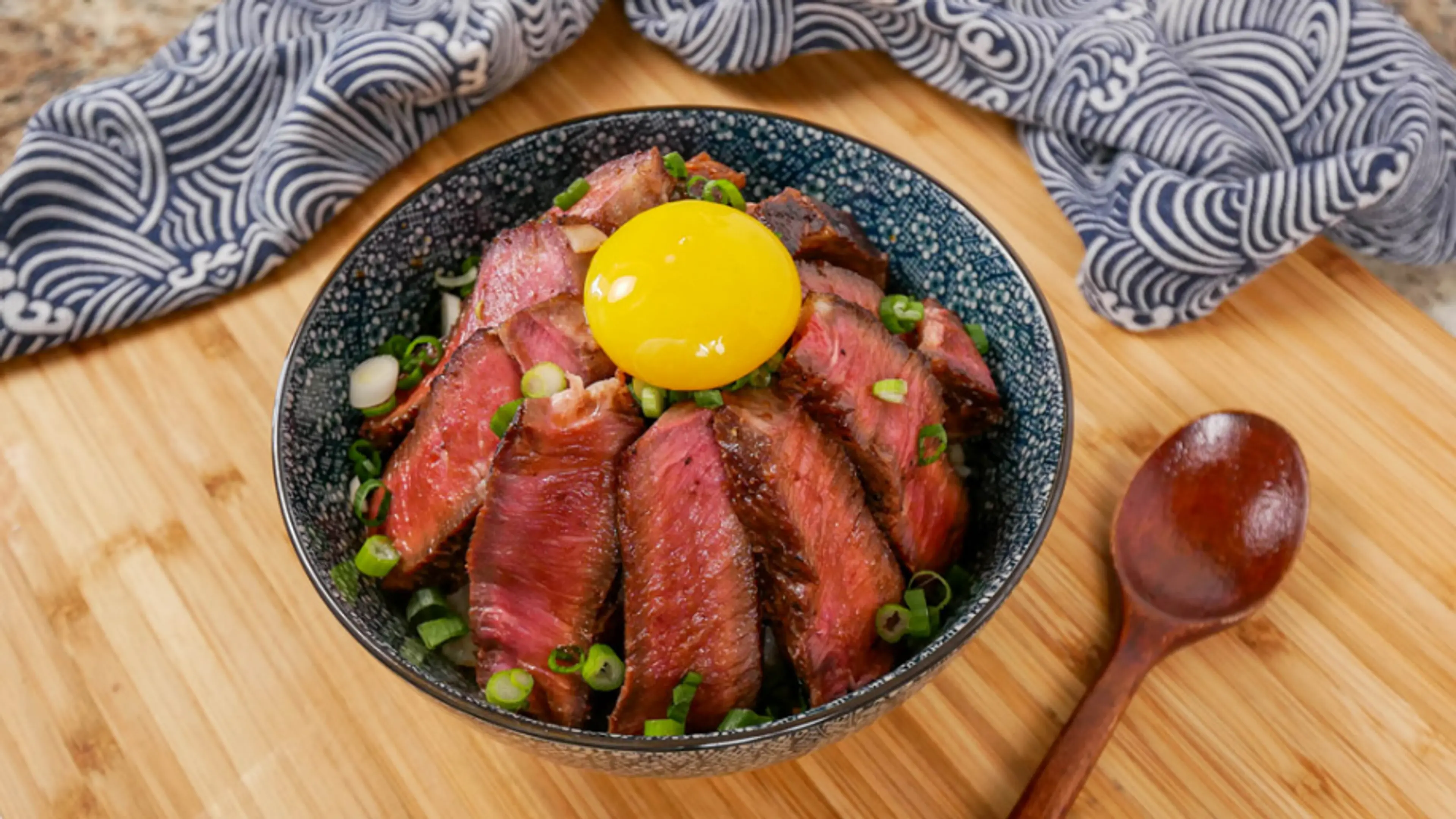 Steak Donburi - Beef Steak Rice Bowl Recipe