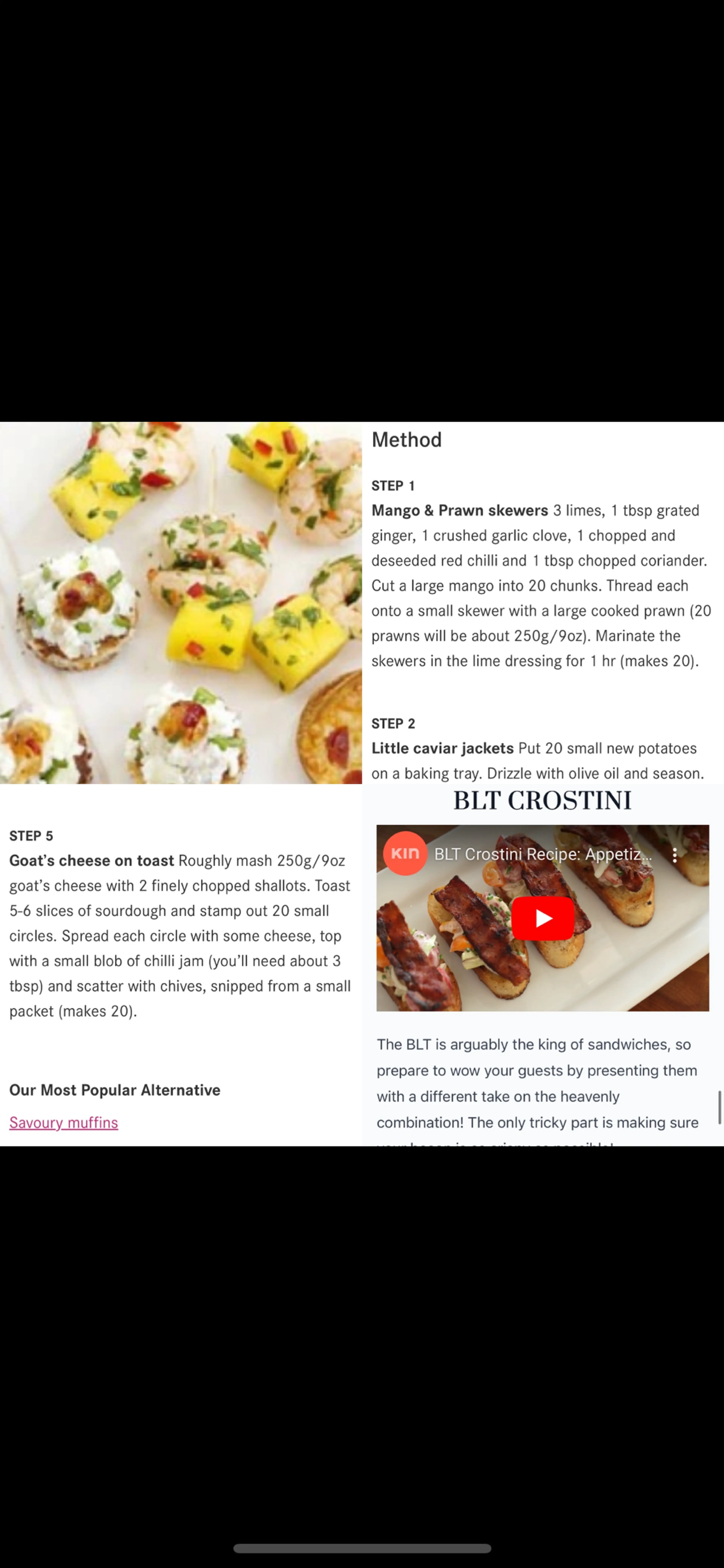 Savoury party bites