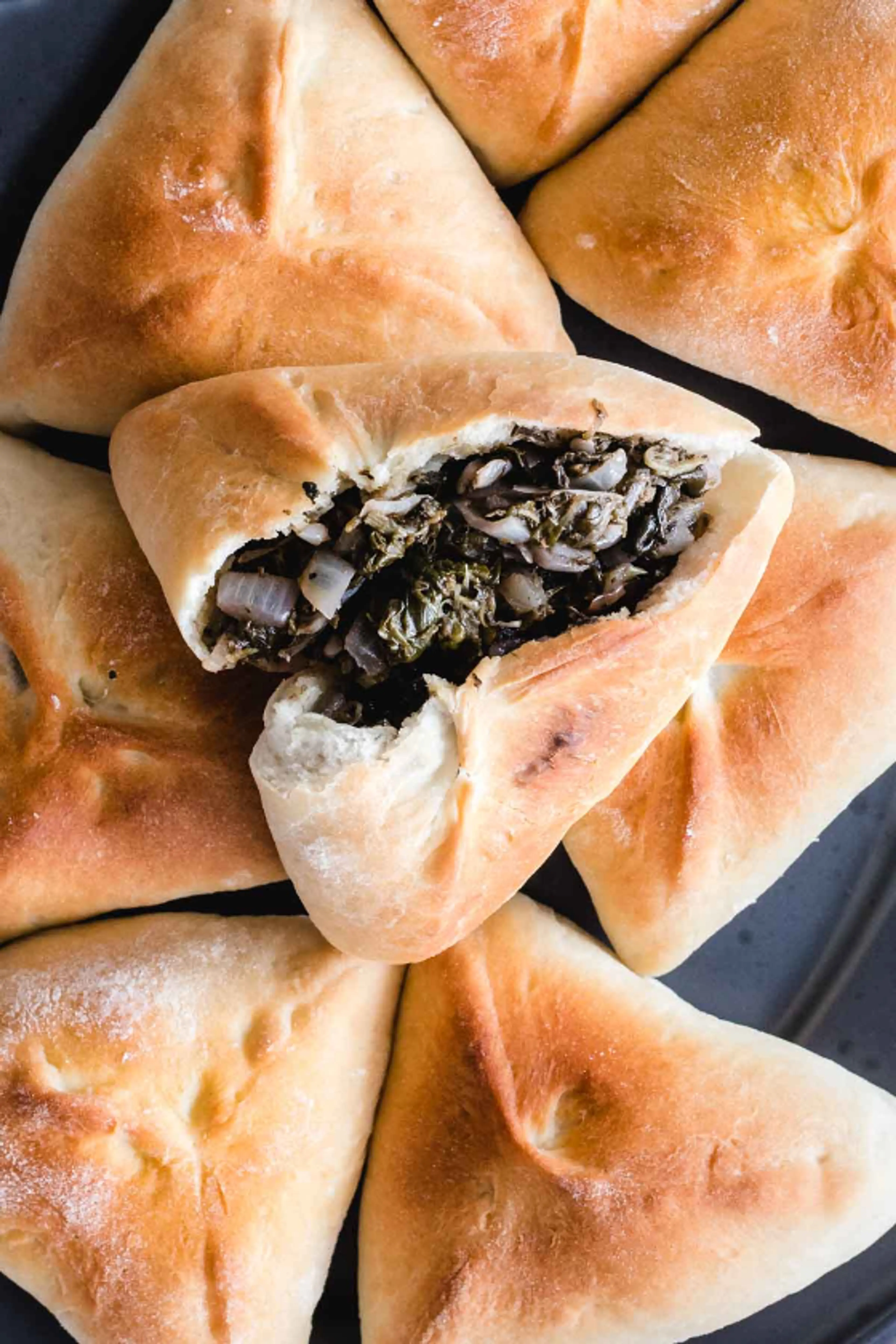 Authentic Homemade Fatayer (Spinach and Cheese)
