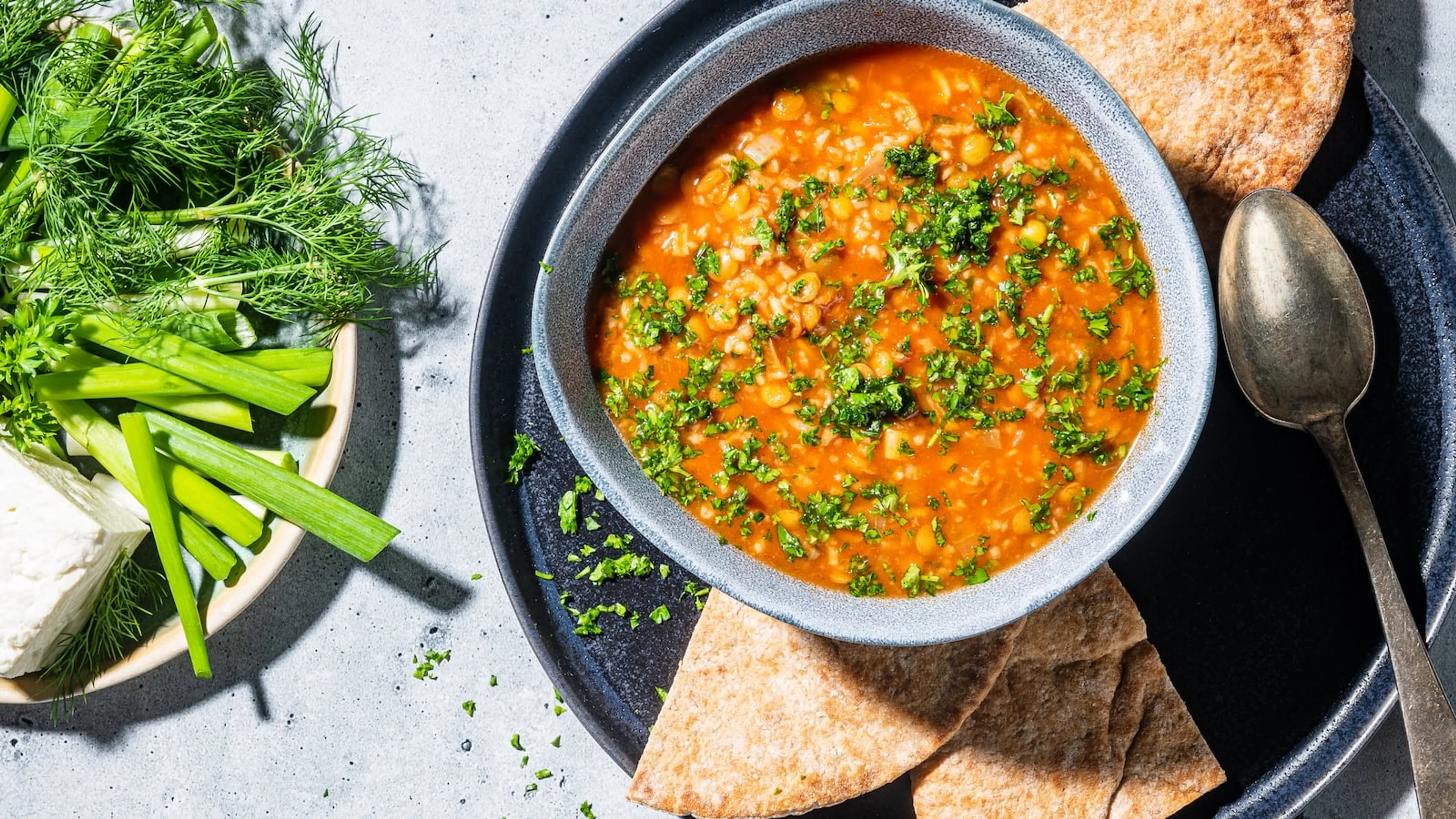 Persian-Style Tomato and Lentil Soup