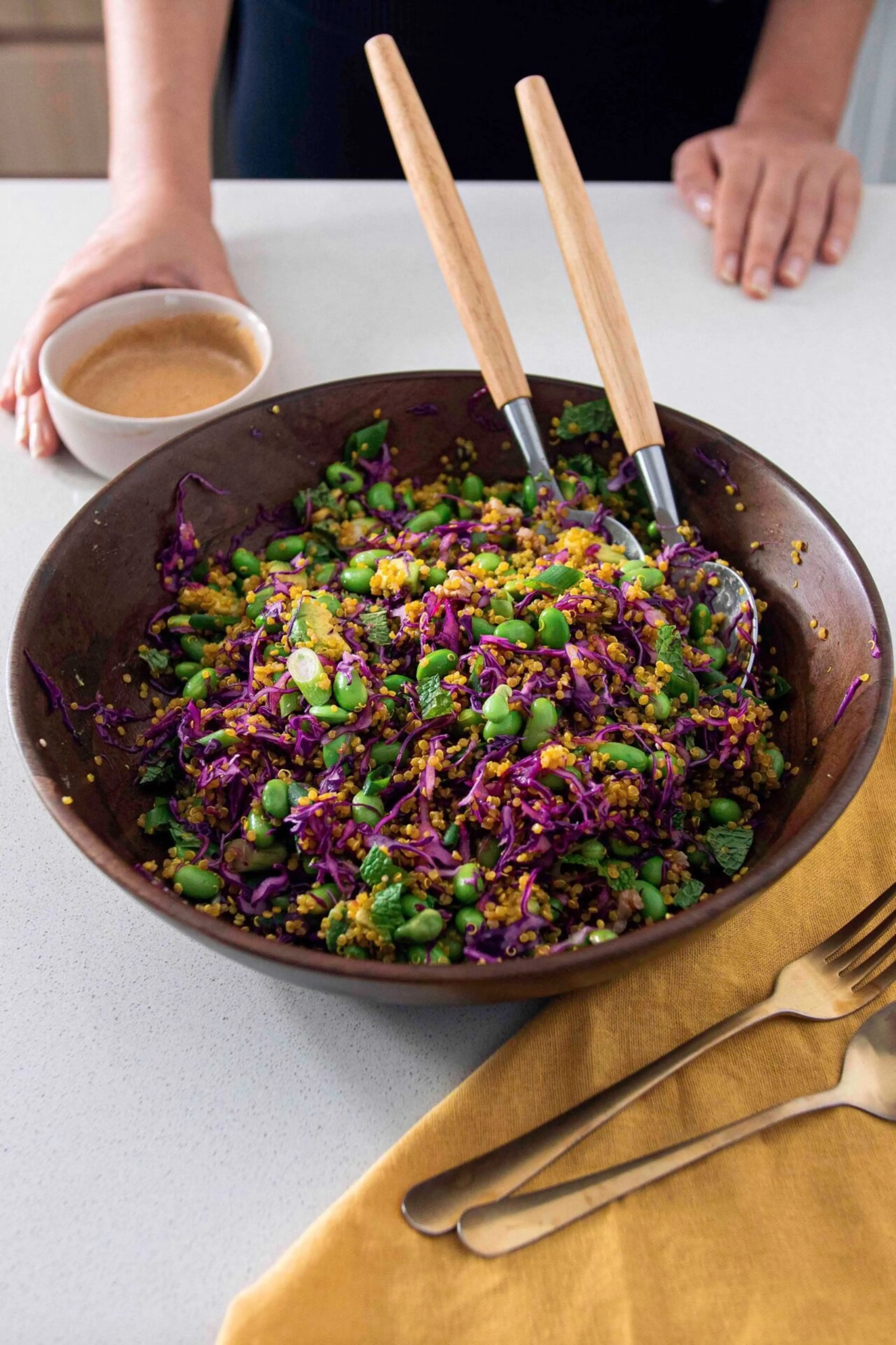 Turmeric Quinoa and Edamame Salad
