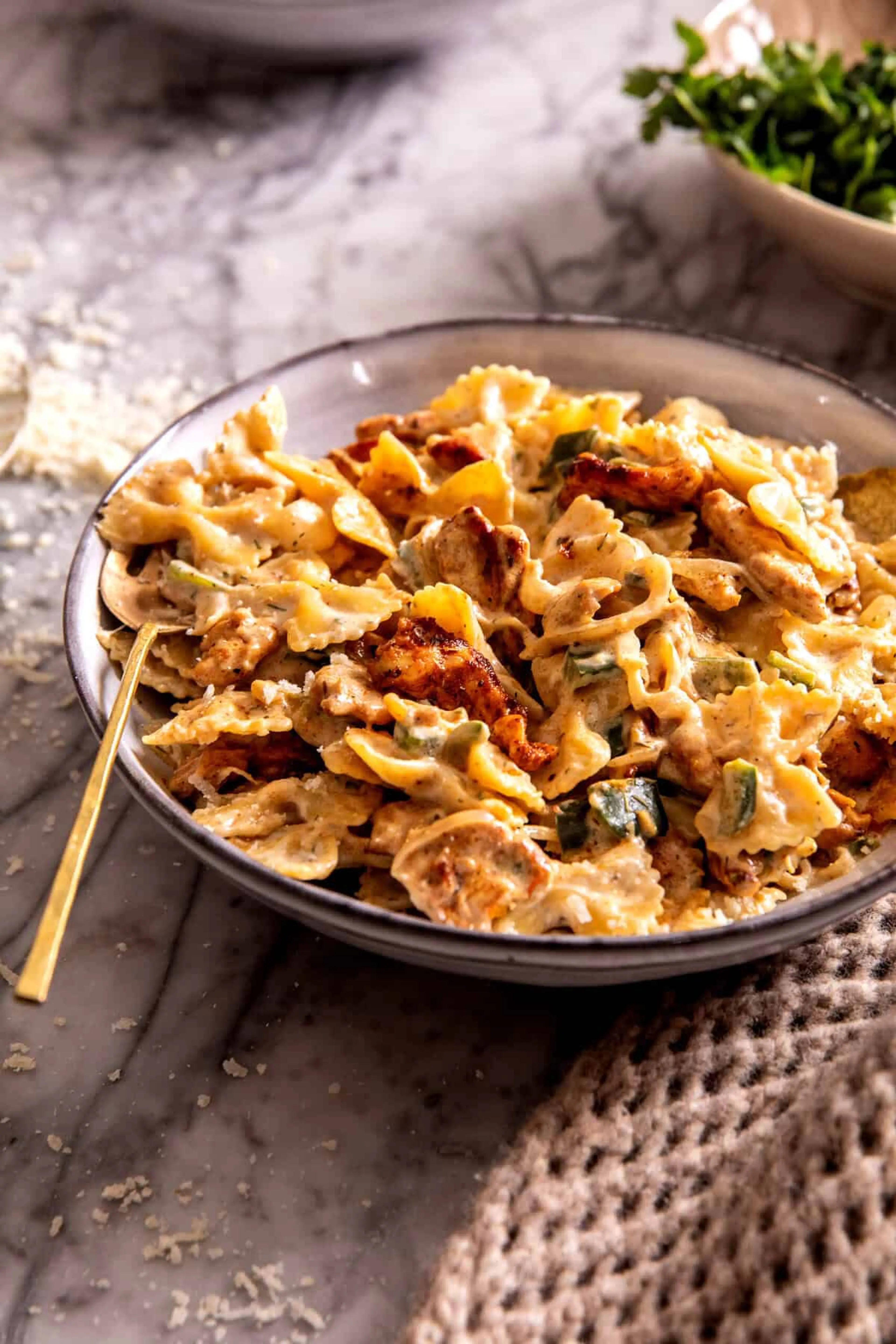 One Pot Cajun Ranch Chicken Pasta